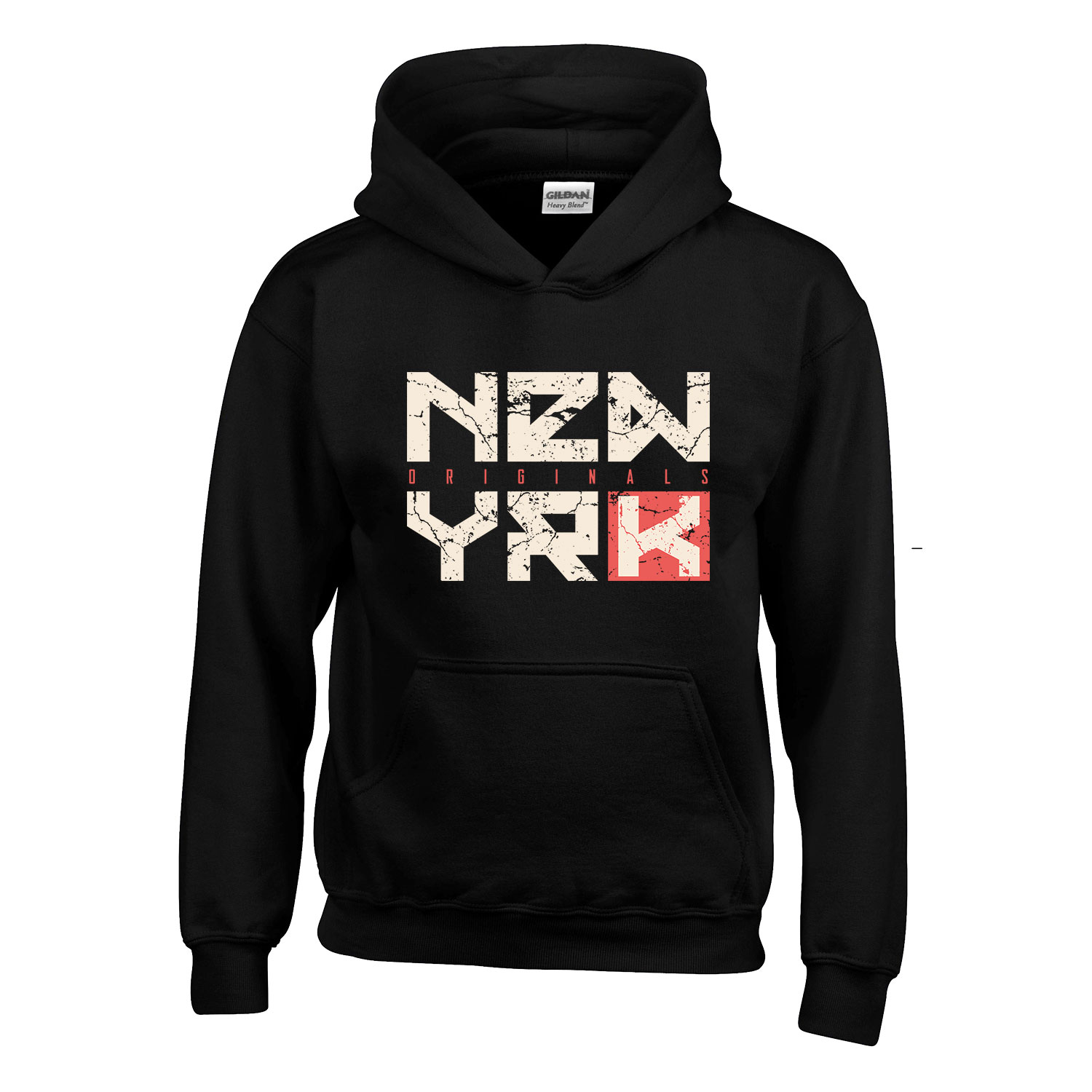 new york city Fekete Gyerek Kapucnis Pulóver