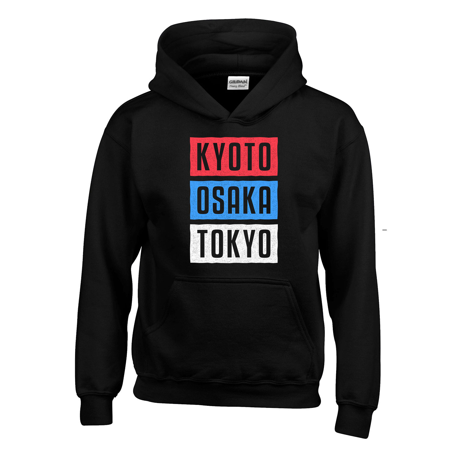 japán kyoto osaka tokyo Fekete Gyerek Kapucnis Pulóver