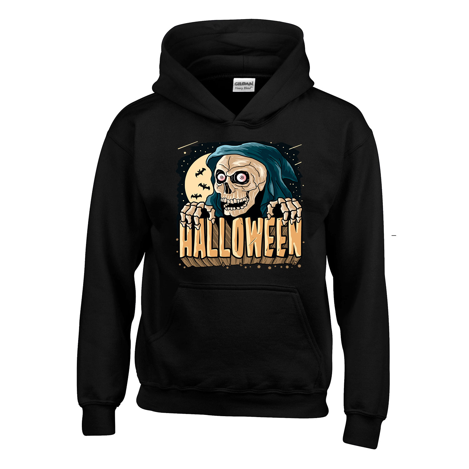Halloween Fekete Gyerek Kapucnis Pulóver