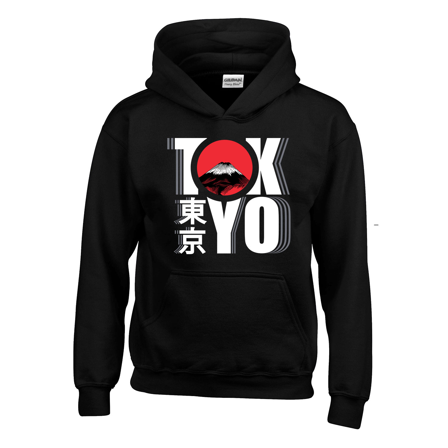 Tokyo japán japan Fekete Gyerek Kapucnis Pulóver