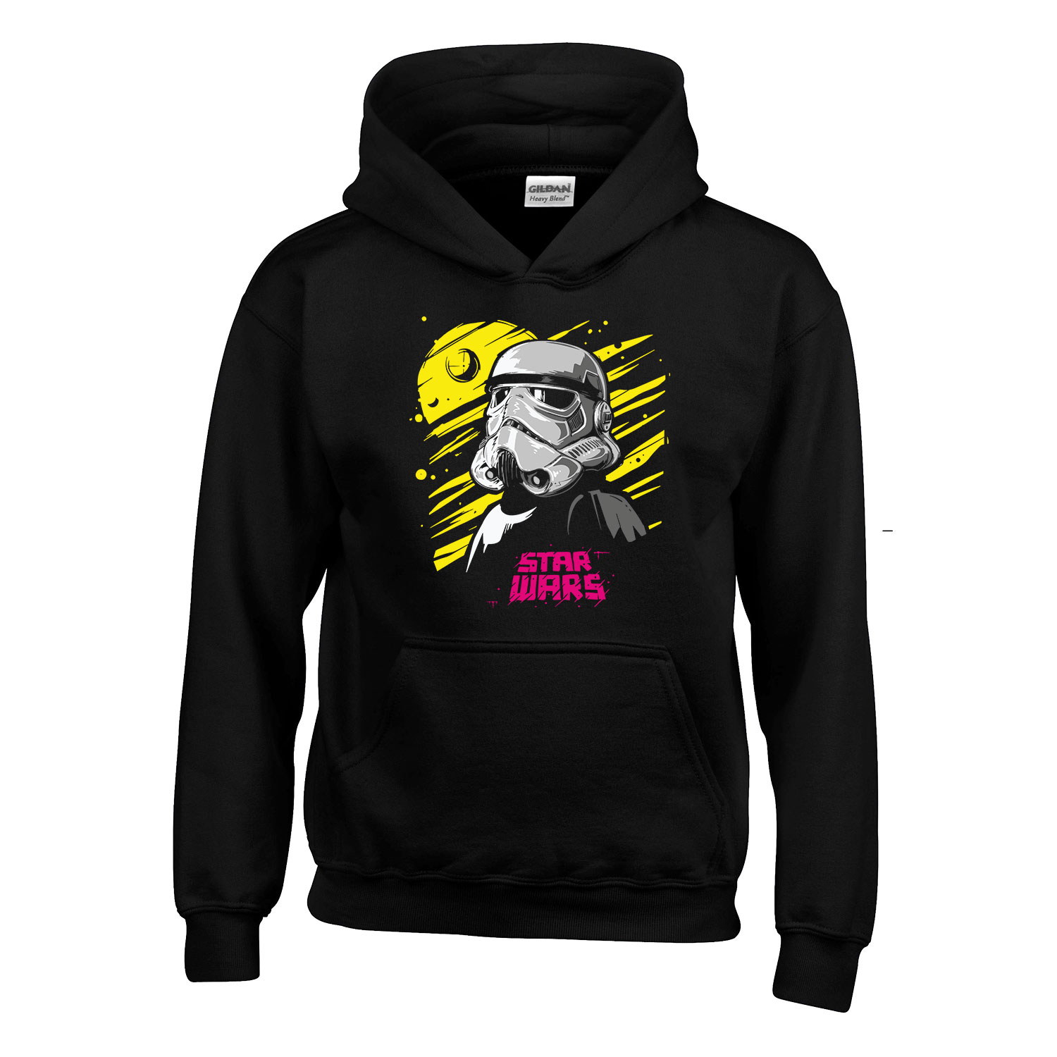 star wars storm trooper Fekete Gyerek Kapucnis Pulóver