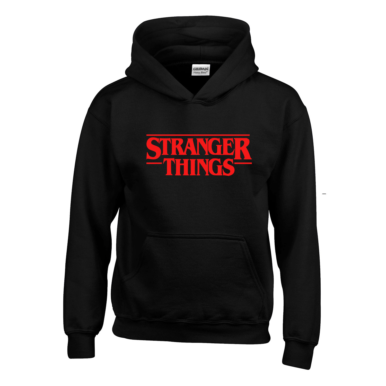 stranger things Fekete Gyerek Kapucnis Pulóver