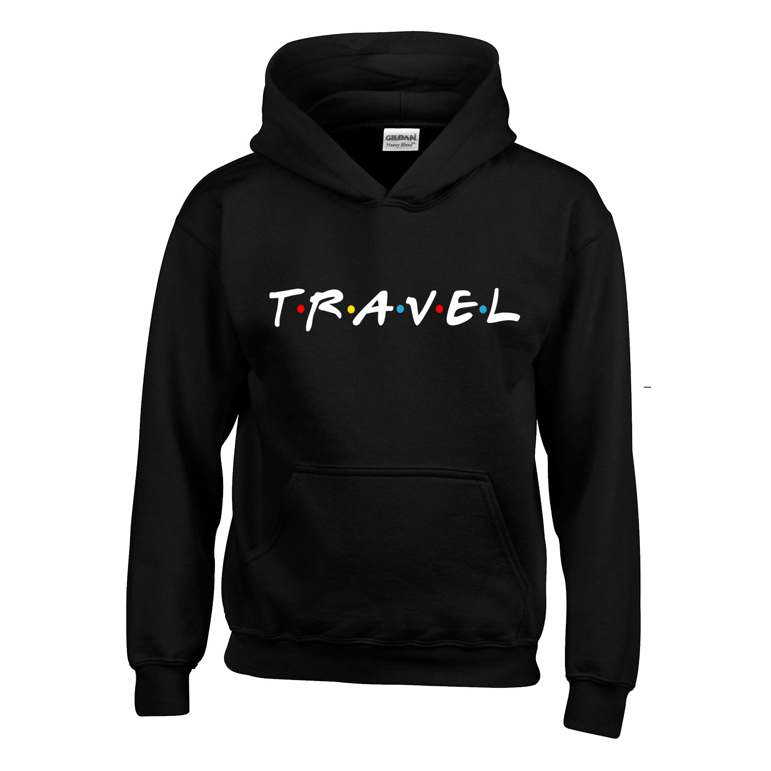 travel utazás nyaraló Fekete Gyerek Kapucnis Pulóver