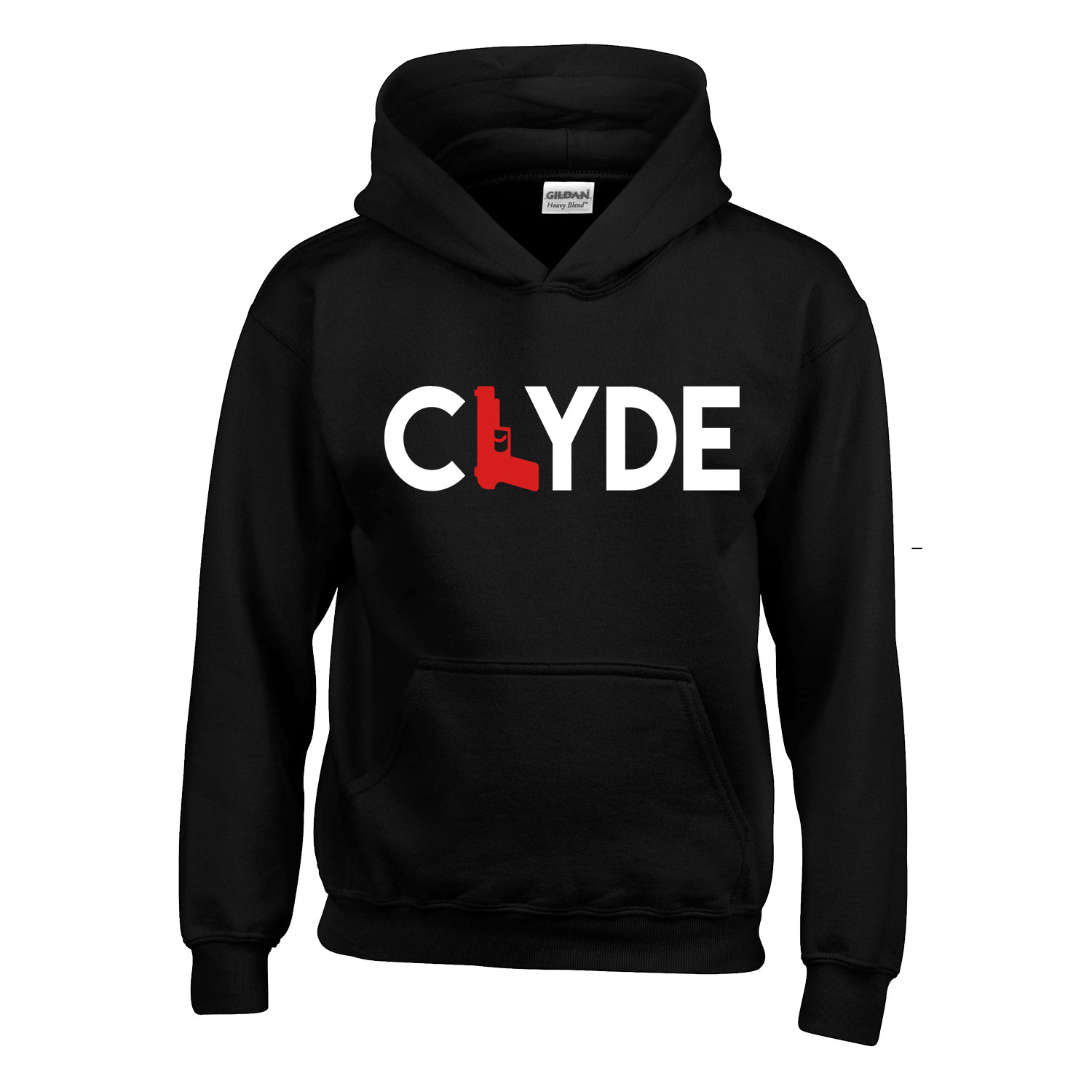 Bonnie és Clyde Fekete Gyerek Kapucnis Pulóver