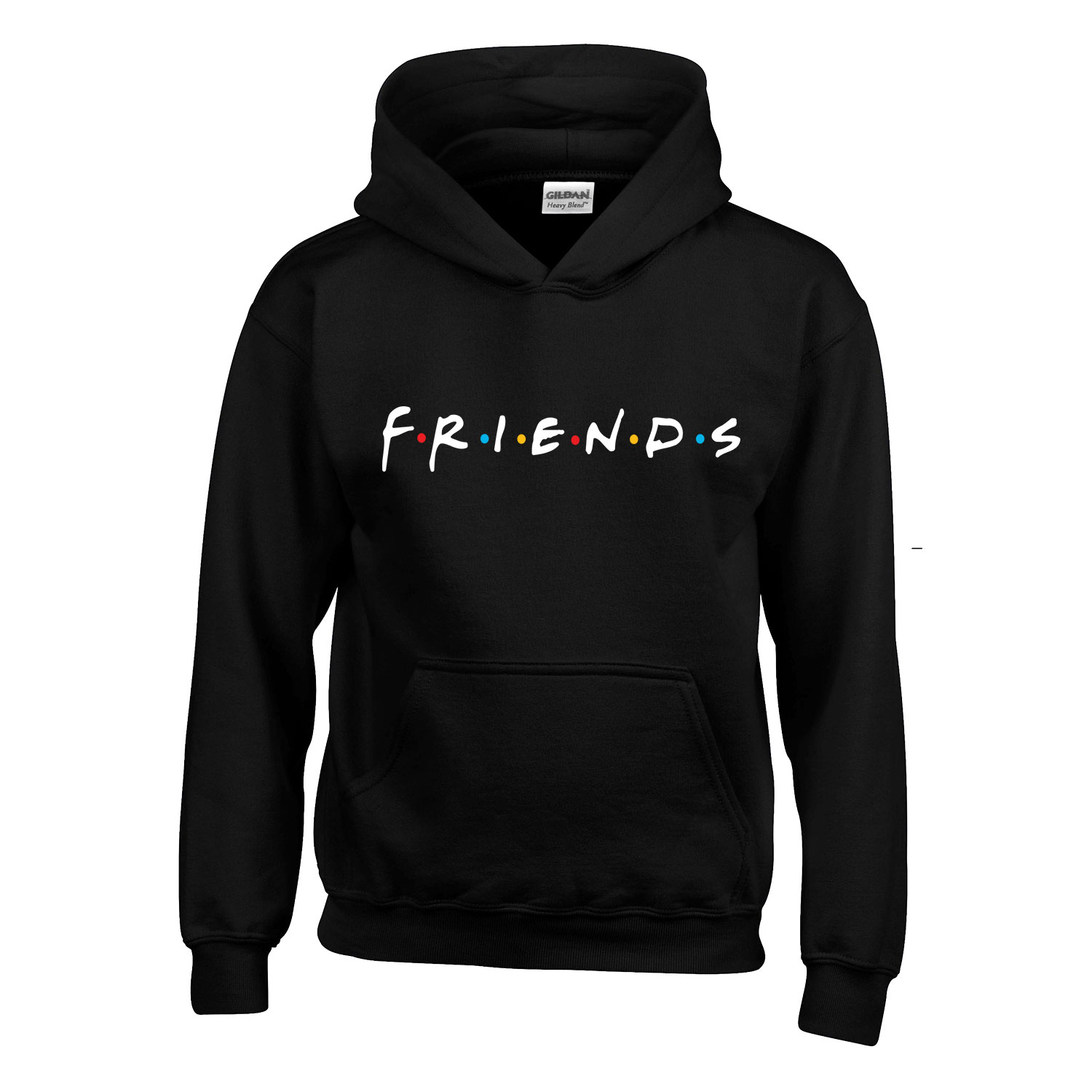 Friends jóbarátok Fekete Gyerek Kapucnis Pulóver