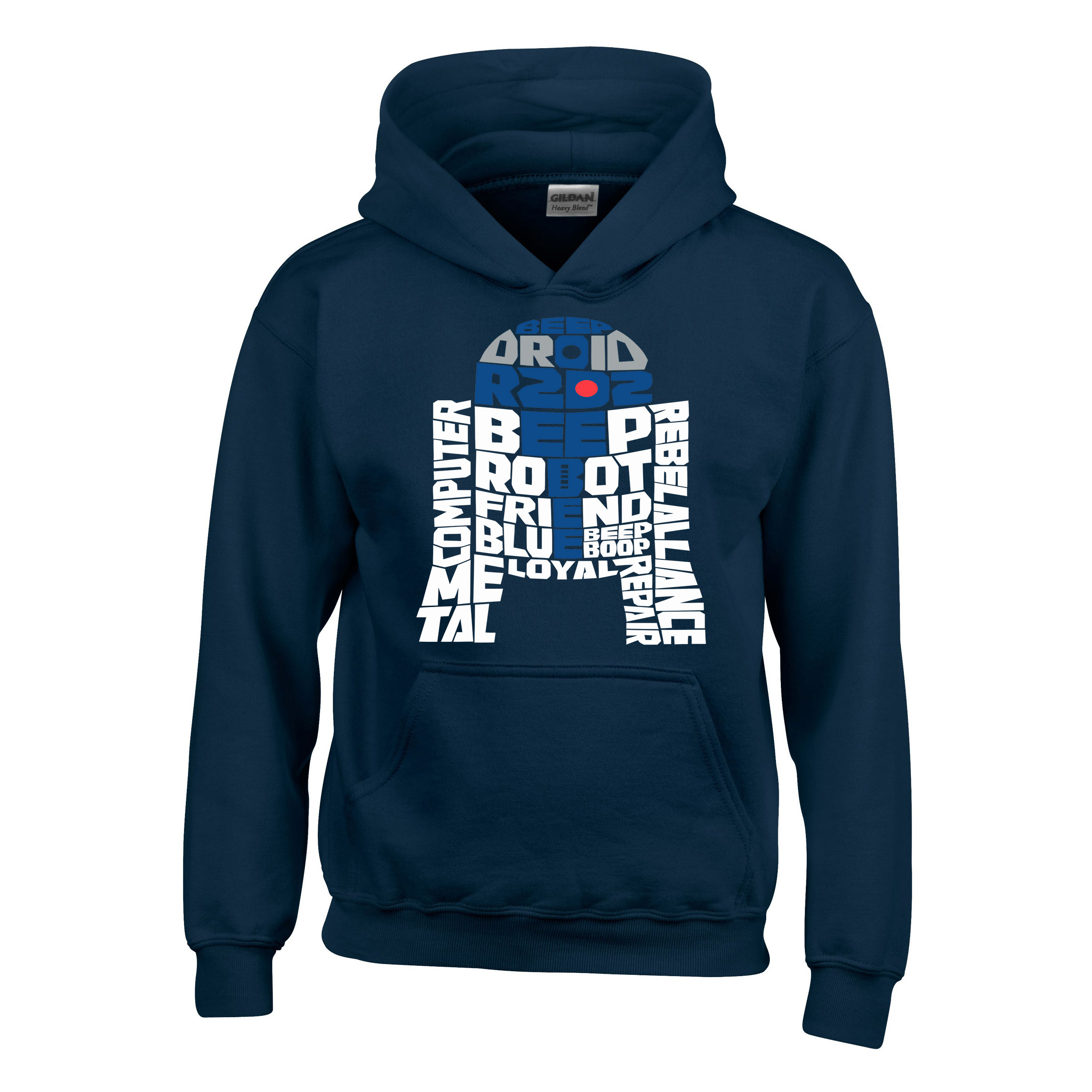 r2d2 star wars Sötétkék Gyerek Kapucnis Pulóver