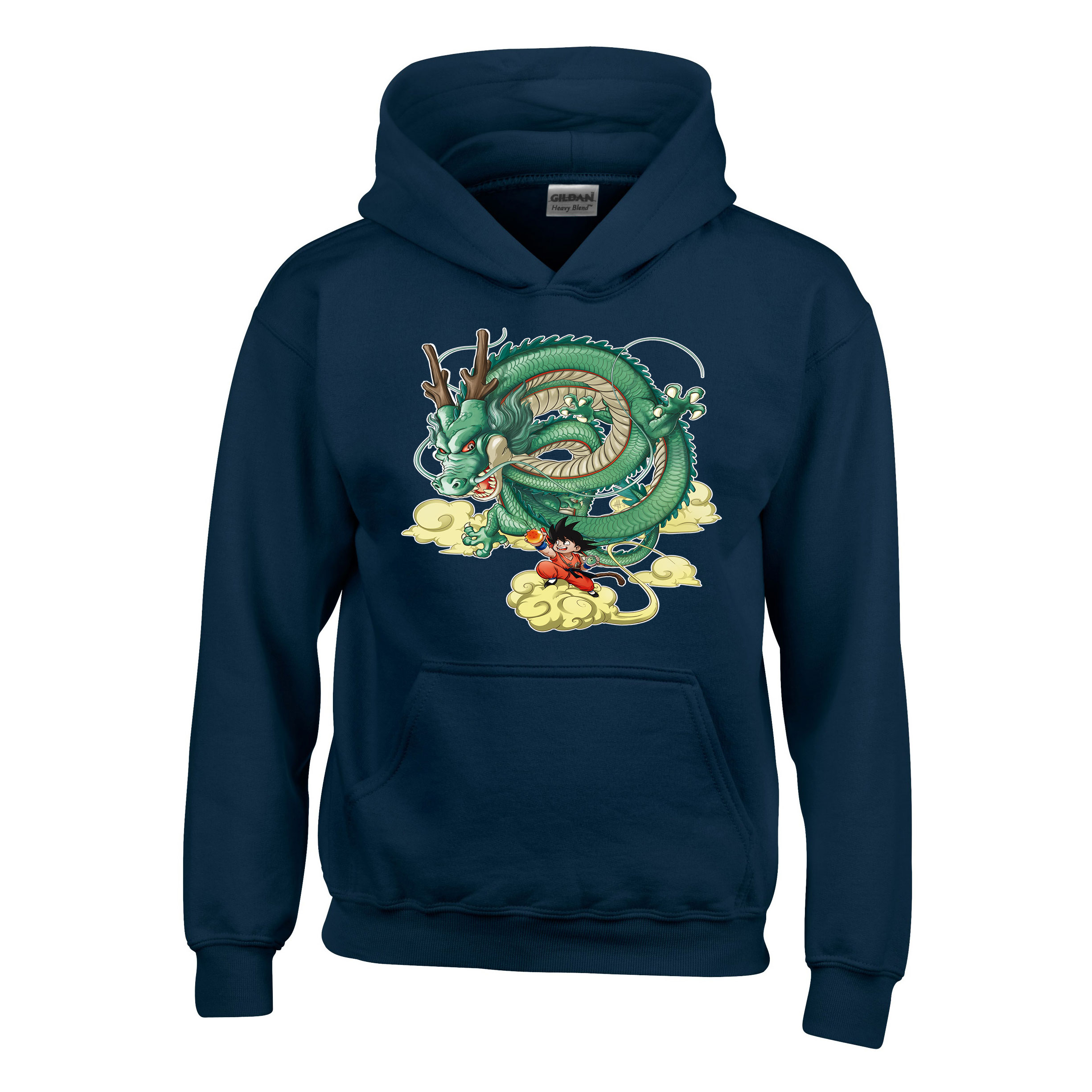 dragon ball son goku shenron shenlong Sötétkék Gyerek Kapucnis Pulóver