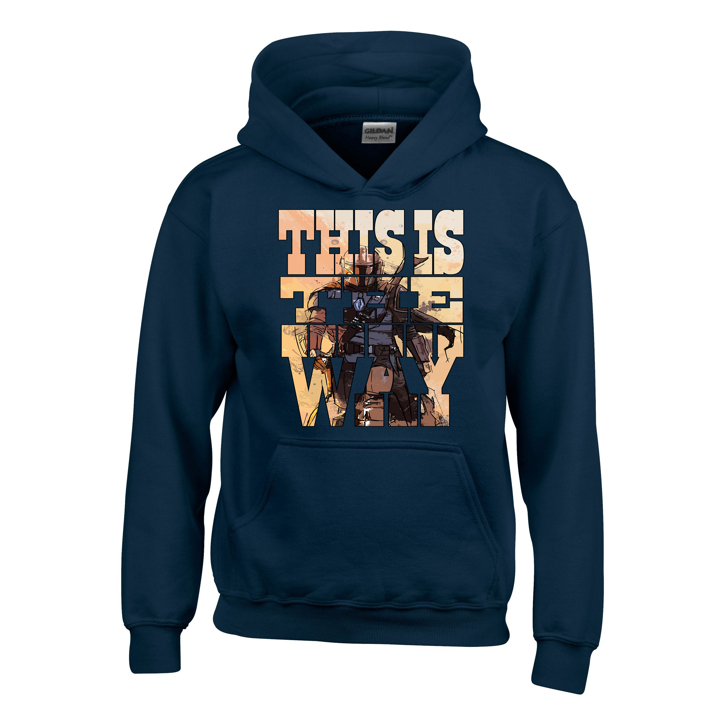 this is the way a mandalorian  Sötétkék Gyerek Kapucnis Pulóver
