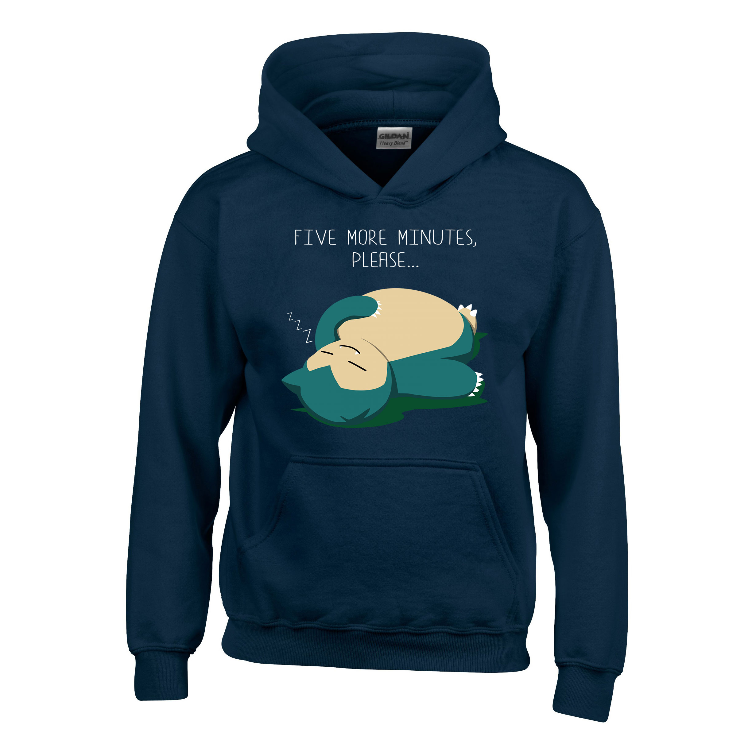 snorlax pokemon lusta alvós még öt perc Sötétkék Gyerek Kapucnis Pulóver