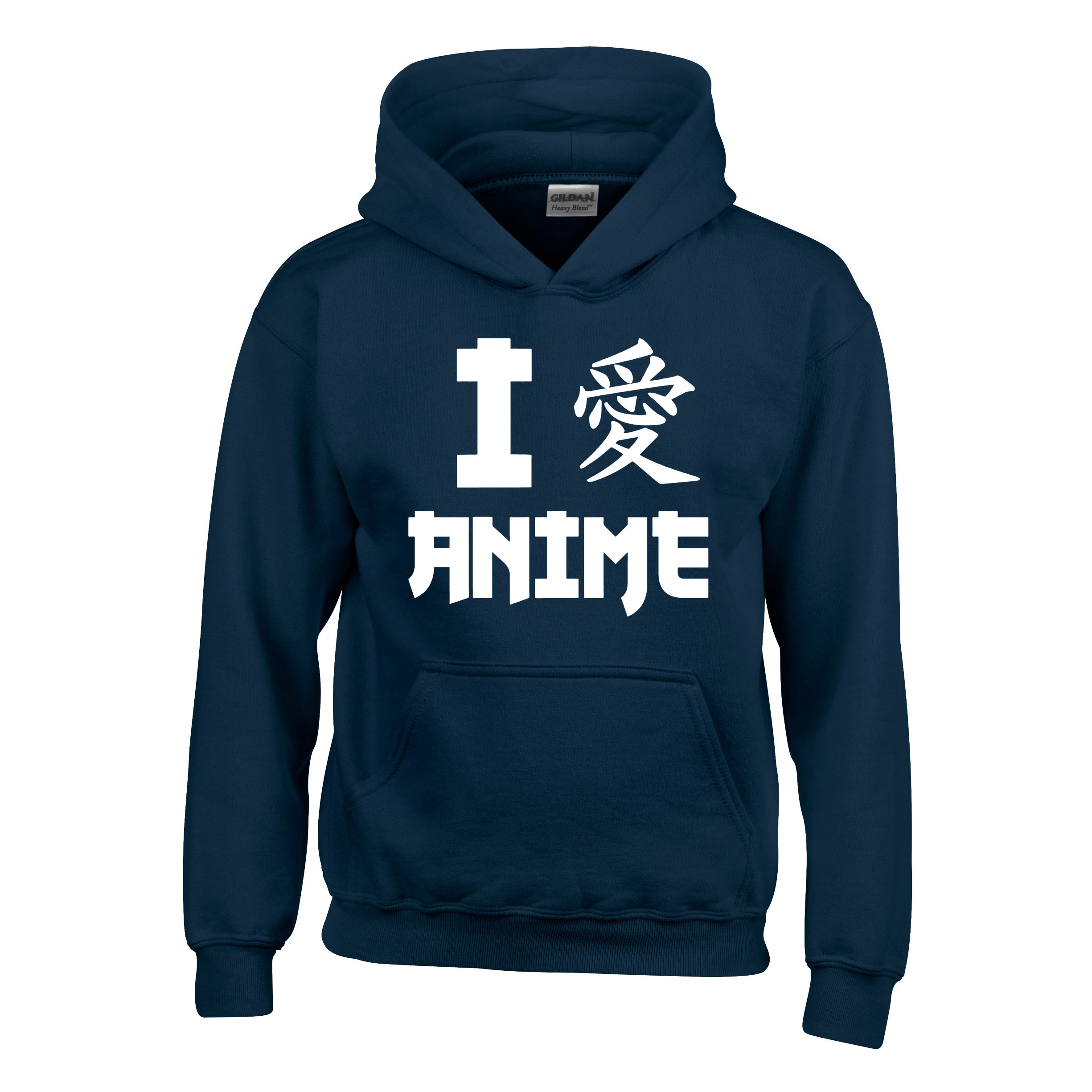 i love anime Sötétkék Gyerek Kapucnis Pulóver