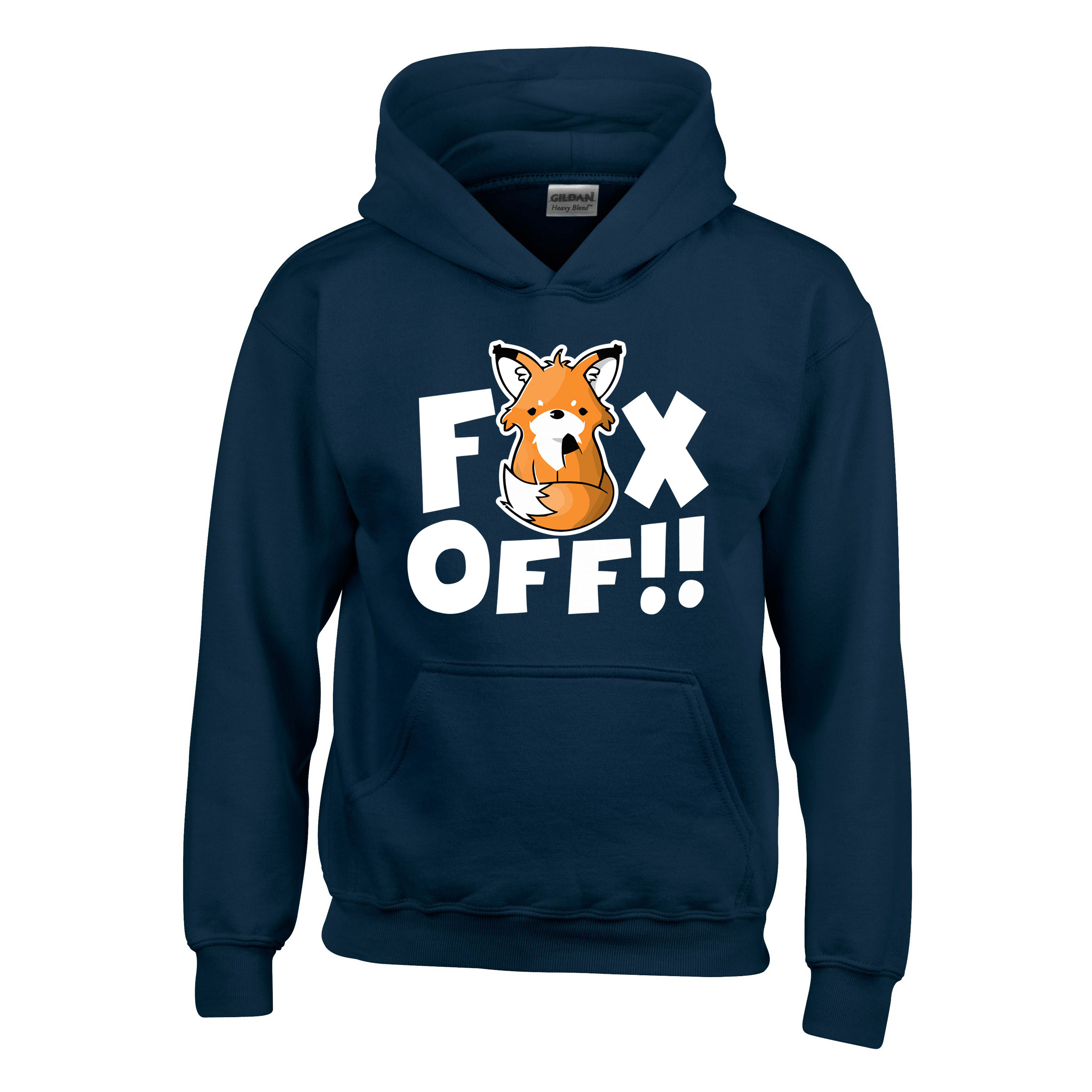 fox off fuck off Sötétkék Gyerek Kapucnis Pulóver