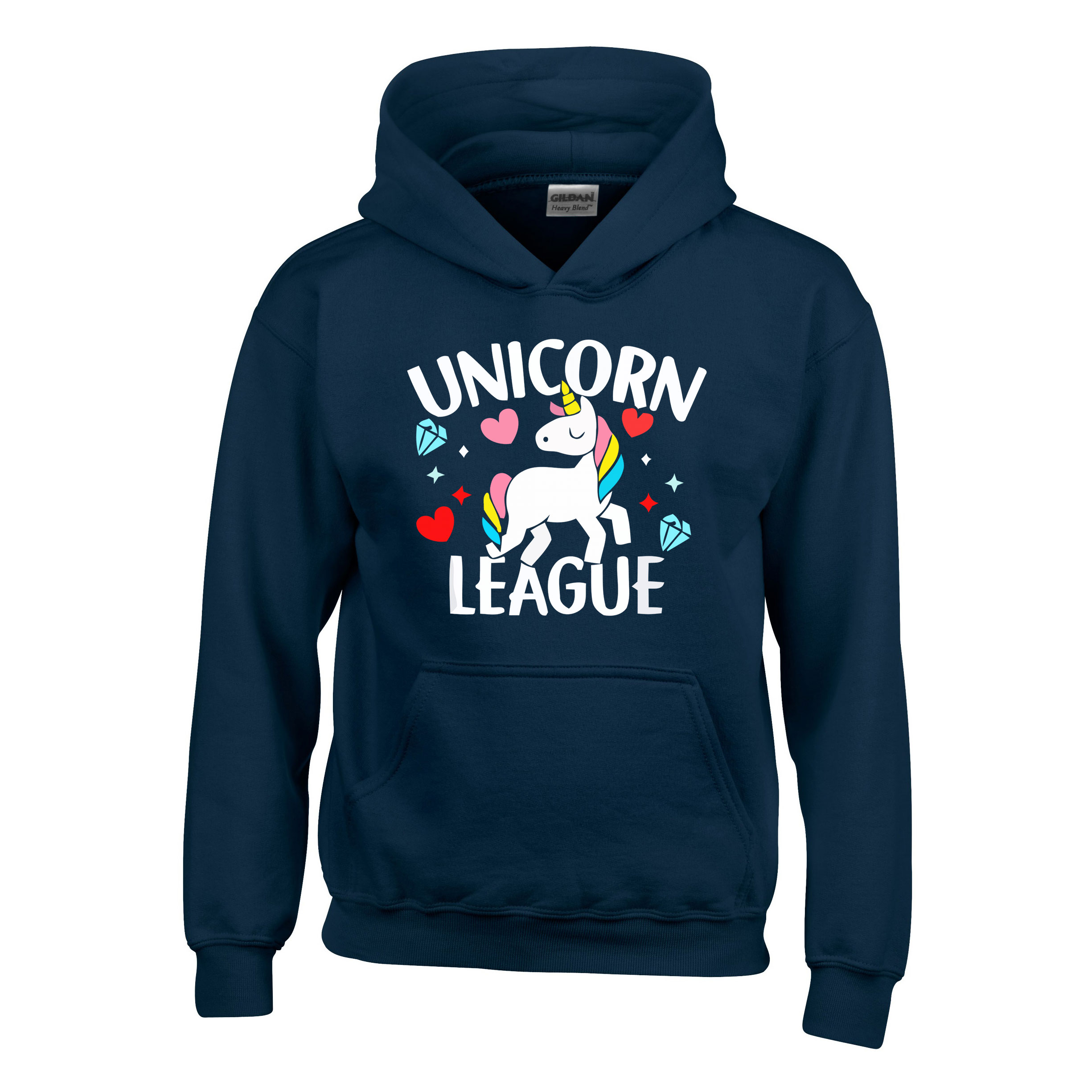 unikornis unicorn Sötétkék Gyerek Kapucnis Pulóver