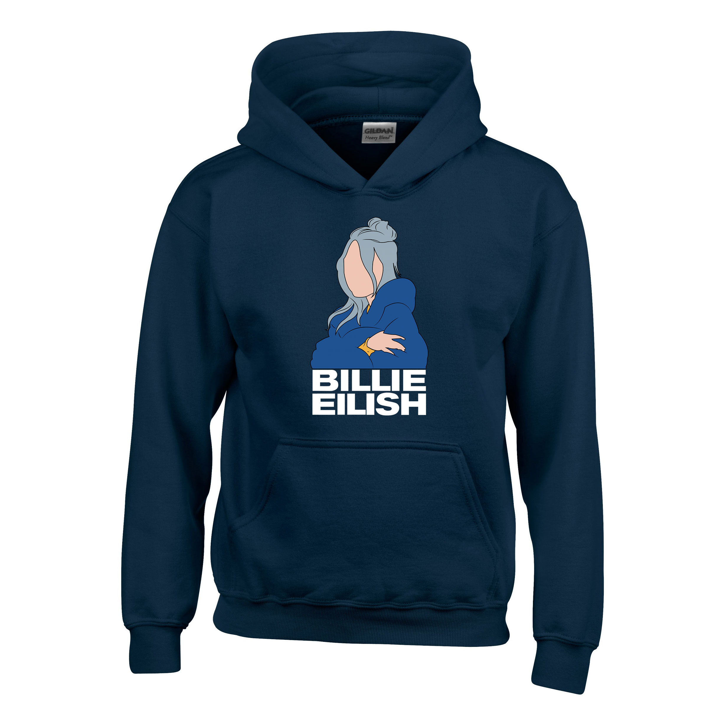 billie eilish Sötétkék Gyerek Kapucnis Pulóver