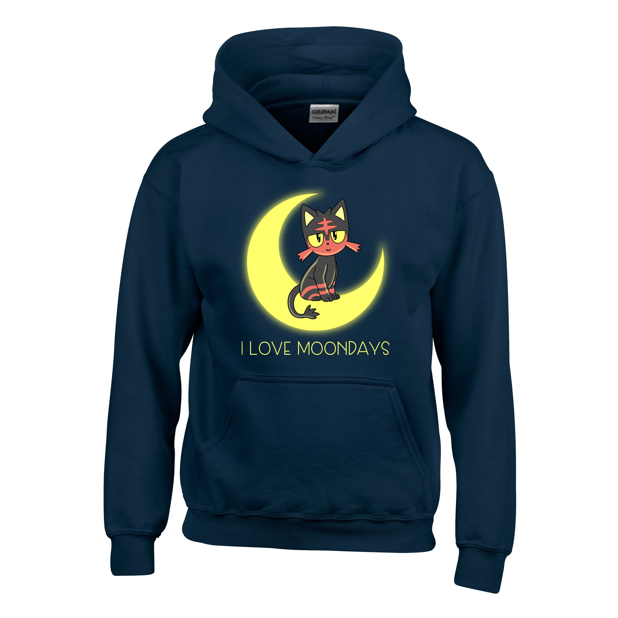 pokemon kitten Sötétkék Gyerek Kapucnis Pulóver