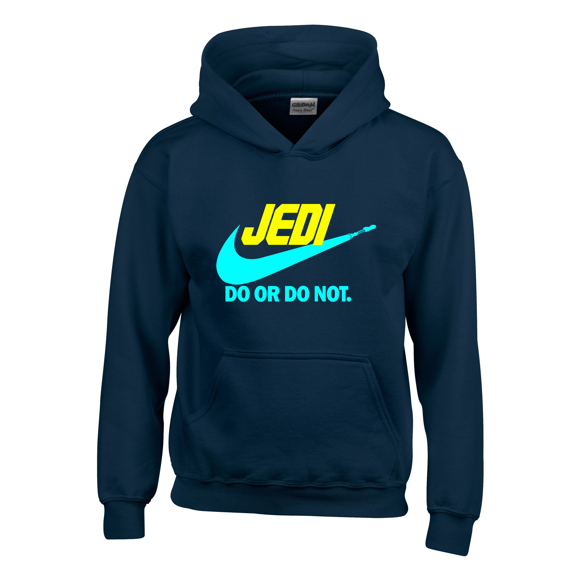 star wars jedi do or do not Sötétkék Gyerek Kapucnis Pulóver
