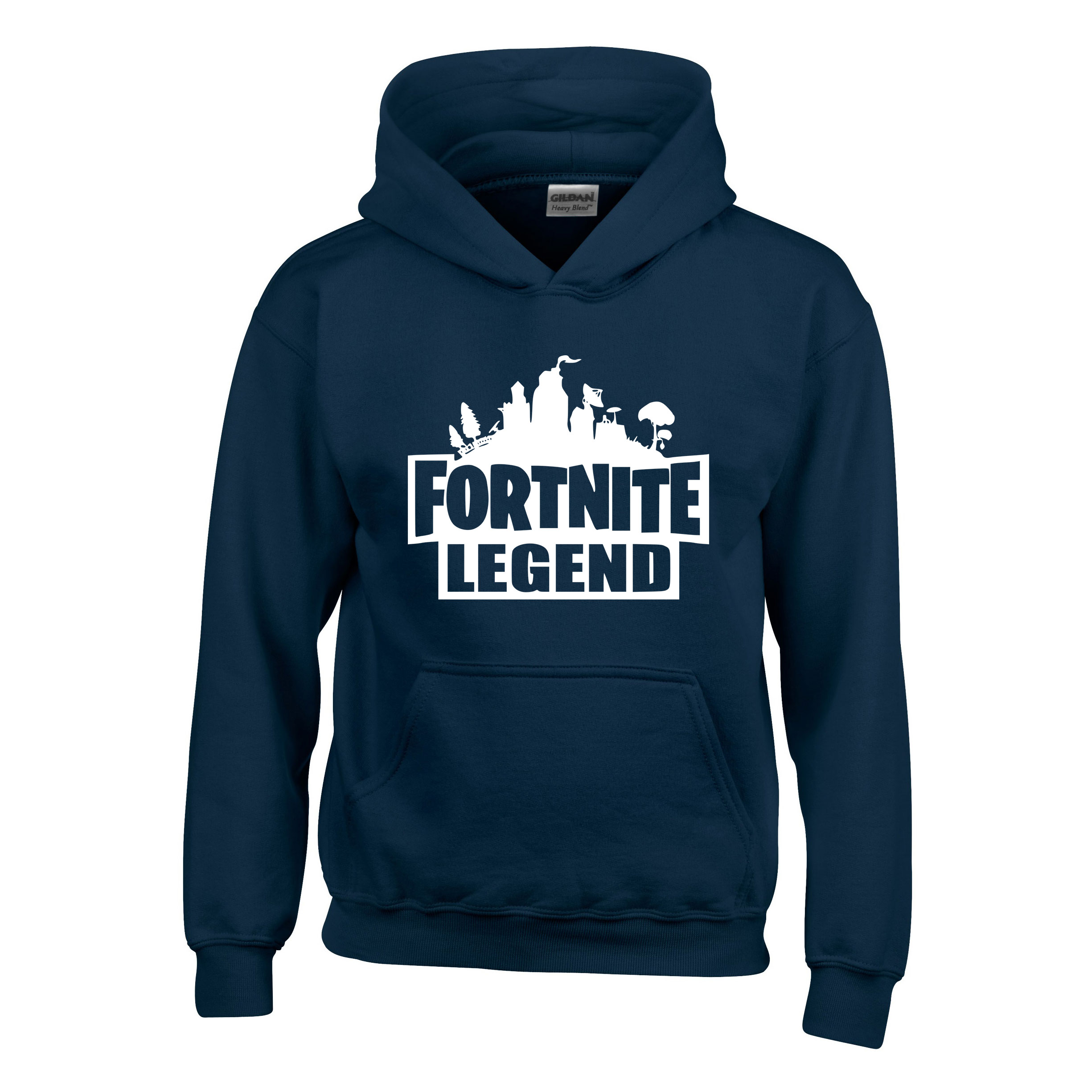 fortnite legend Sötétkék Gyerek Kapucnis Pulóver