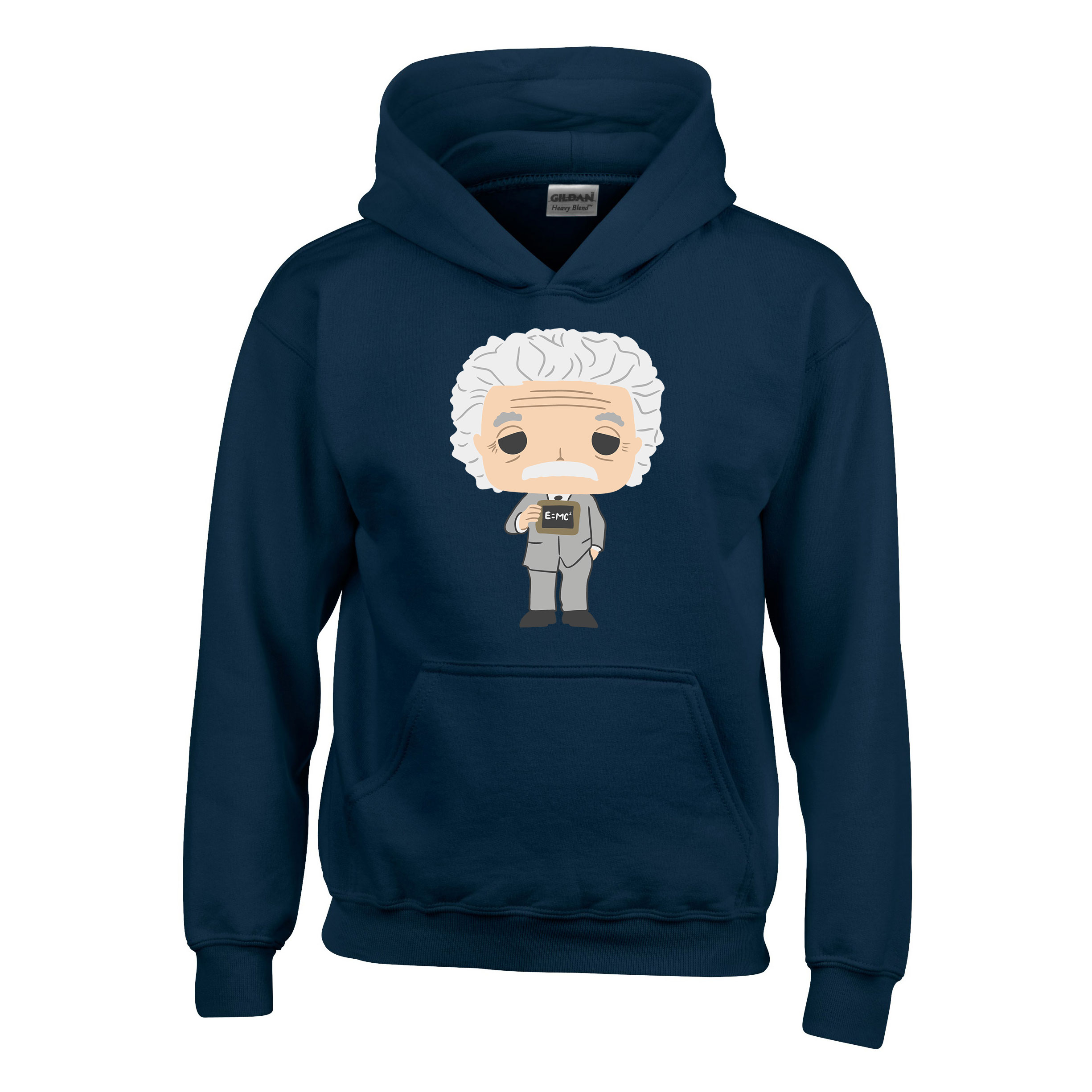 albert einstein Sötétkék Gyerek Kapucnis Pulóver