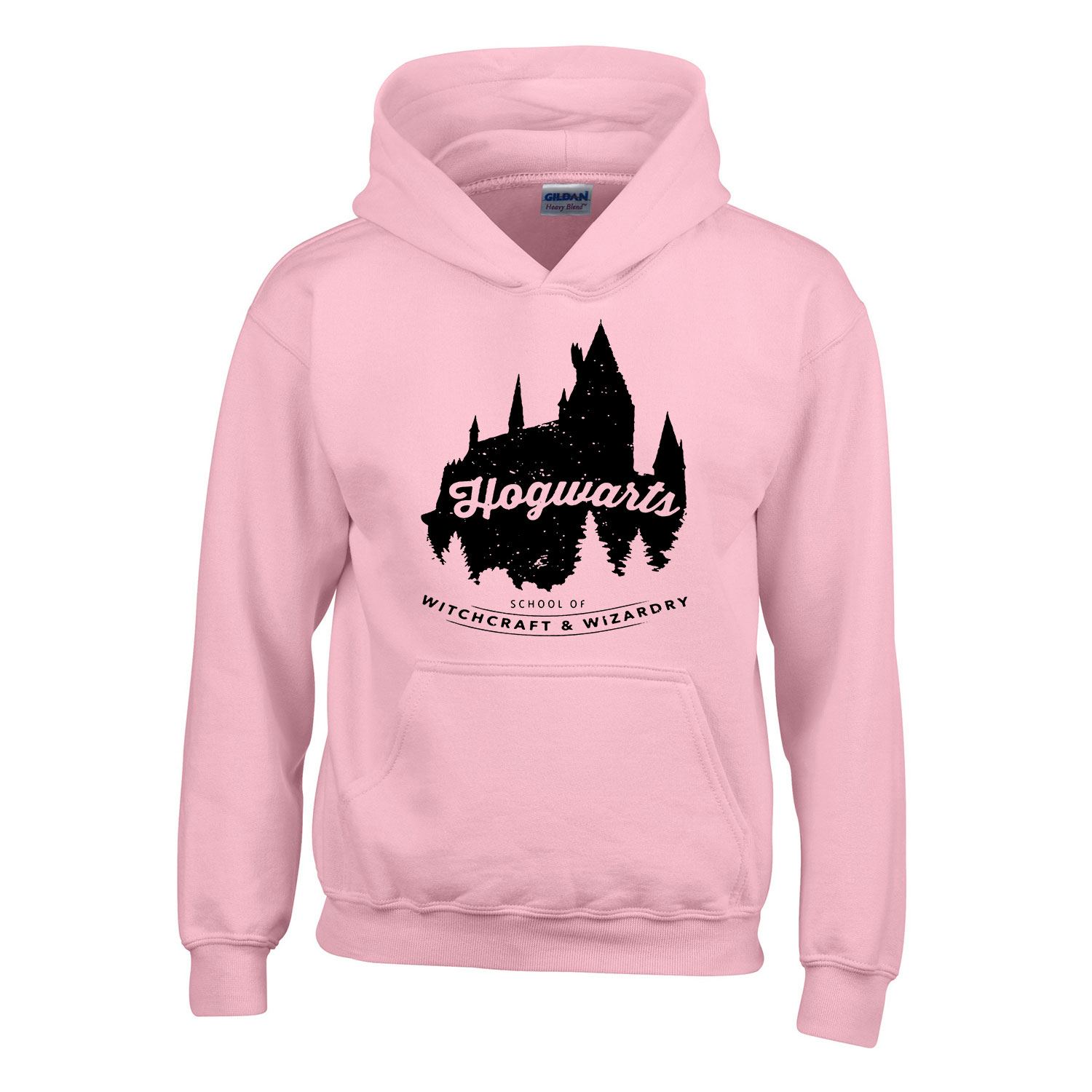 hogwarts harry potter roxfort Rózsaszín Gyerek Kapucnis Pulóver