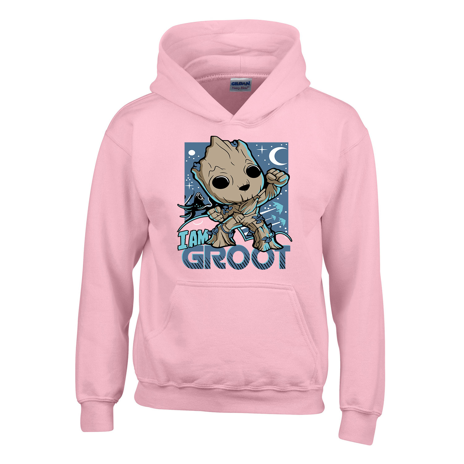 i am groot Rózsaszín Gyerek Kapucnis Pulóver