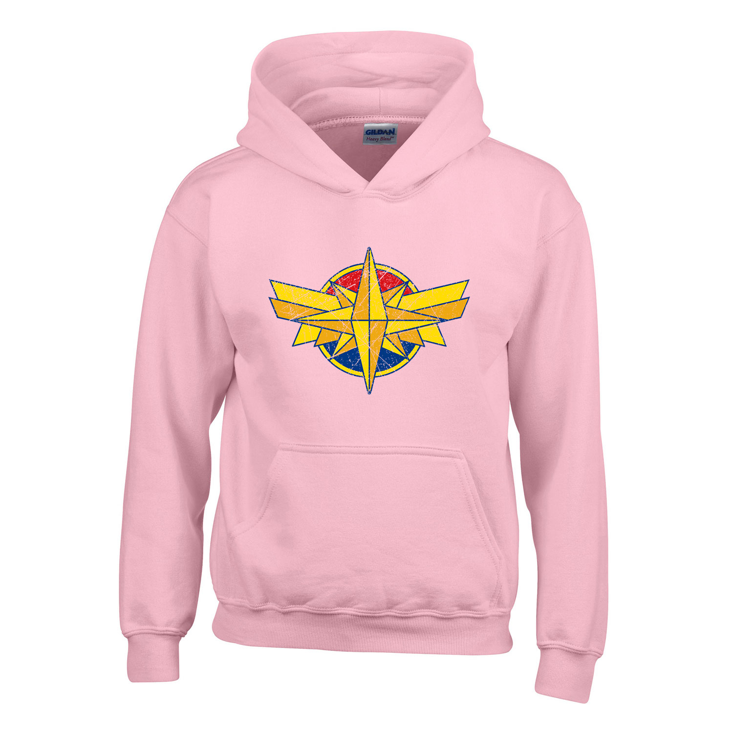 captain marvel marvel kapitány Rózsaszín Gyerek Kapucnis Pulóver