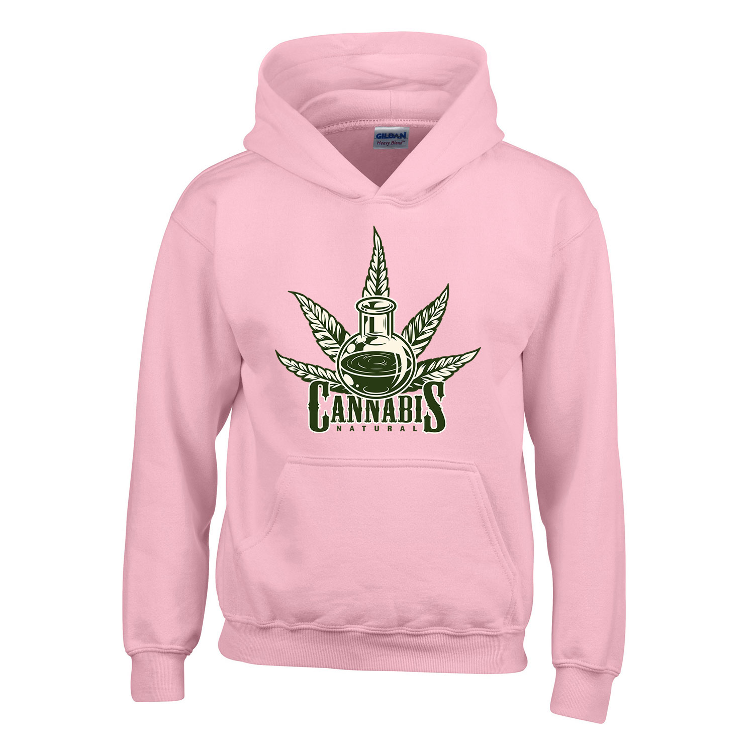 cannabis kanabisz marihuána Rózsaszín Gyerek Kapucnis Pulóver