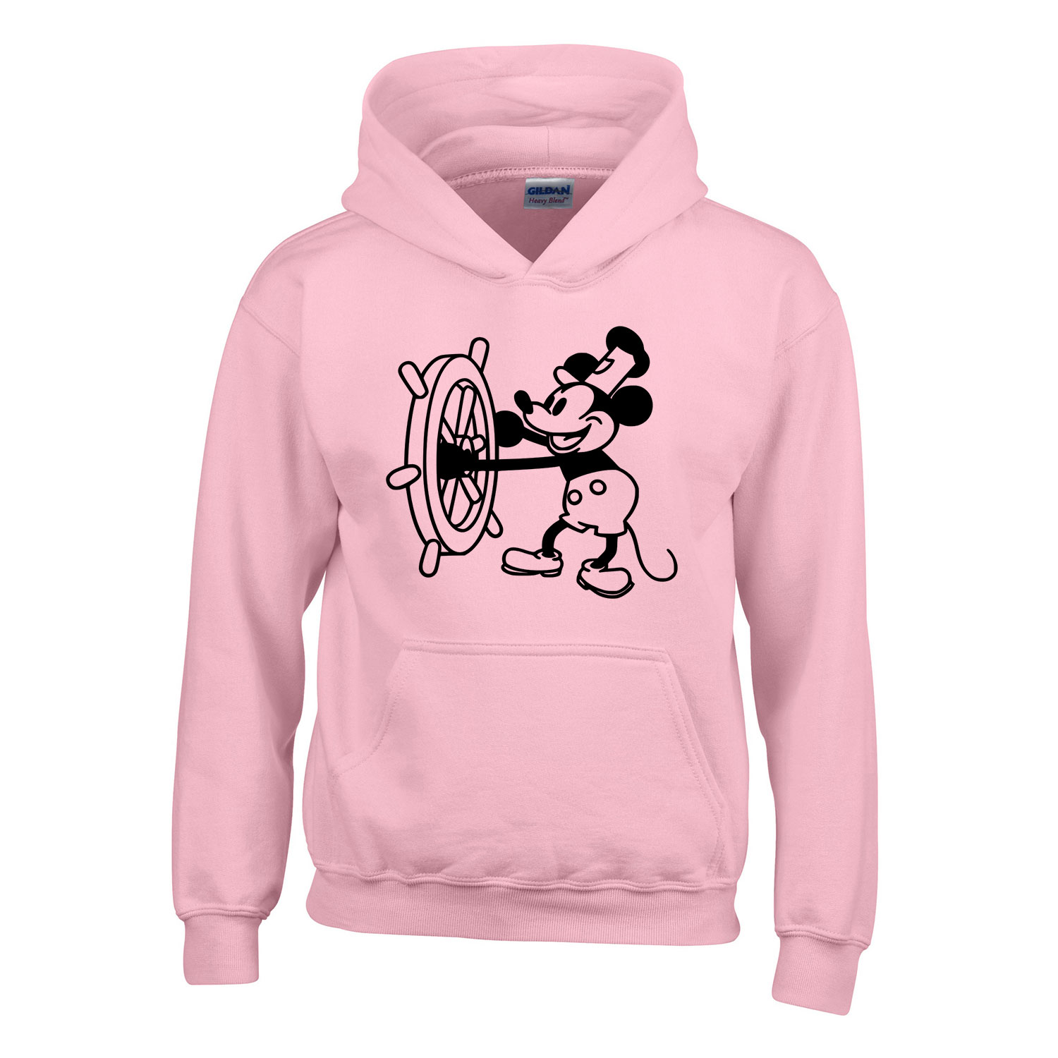 retro mickey egér steamboat willie Rózsaszín Gyerek Kapucnis Pulóver