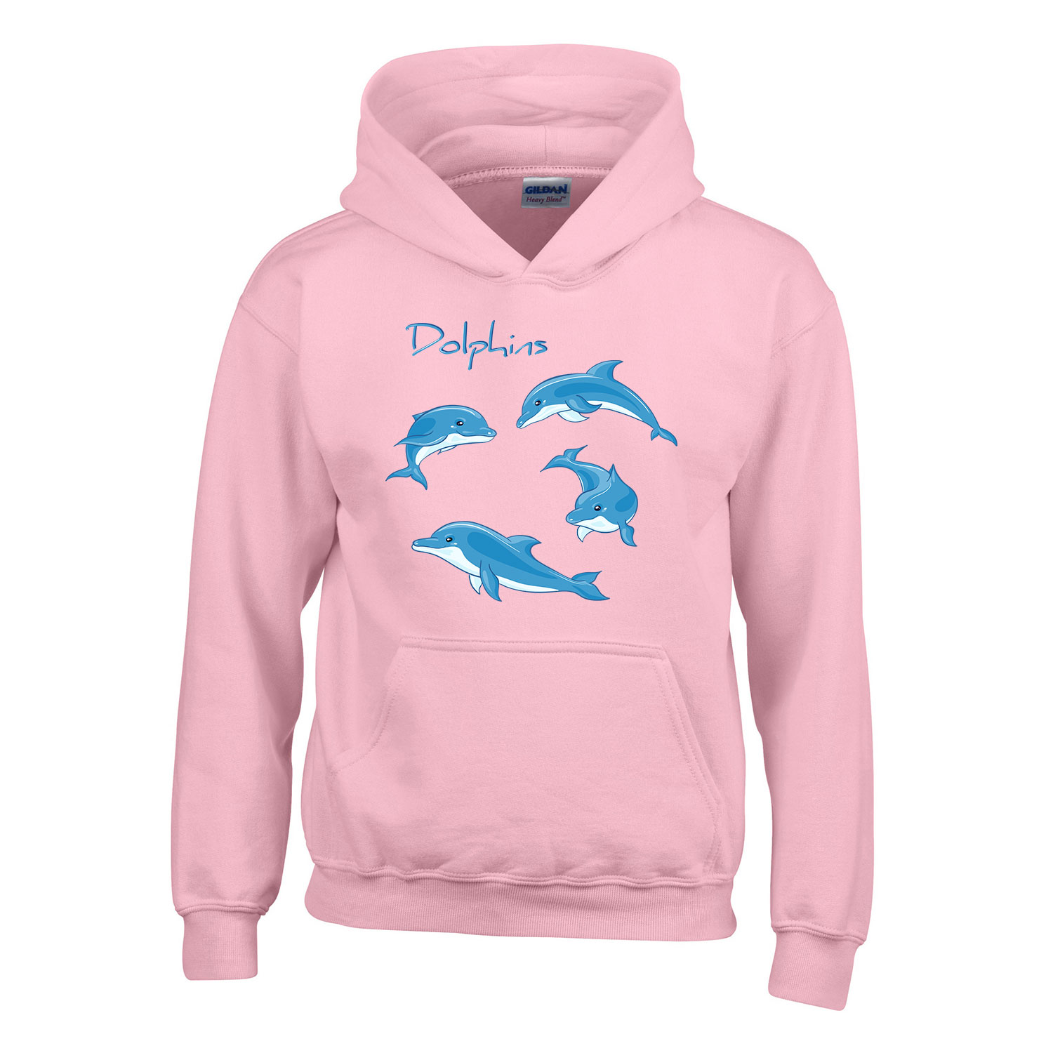 delfin delfines Rózsaszín Gyerek Kapucnis Pulóver