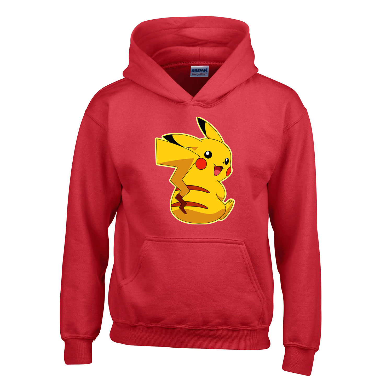 pokemon pikachu Piros Gyerek Kapucnis Pulóver