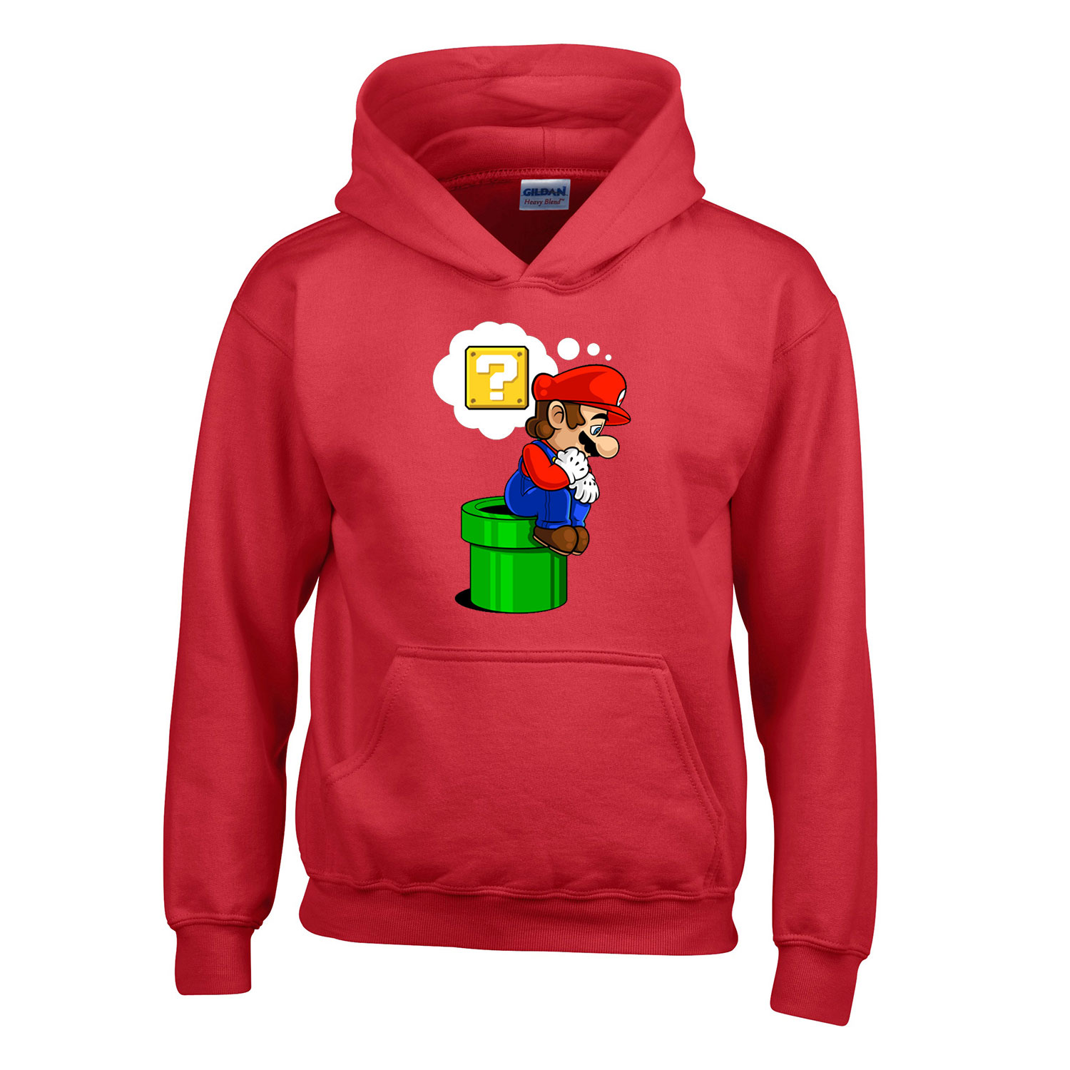 super mario Piros Gyerek Kapucnis Pulóver