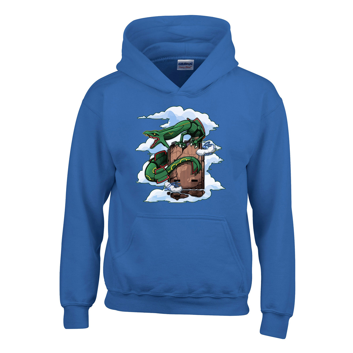 Pokemon rayquaza Kék Gyerek Kapucnis Pulóver