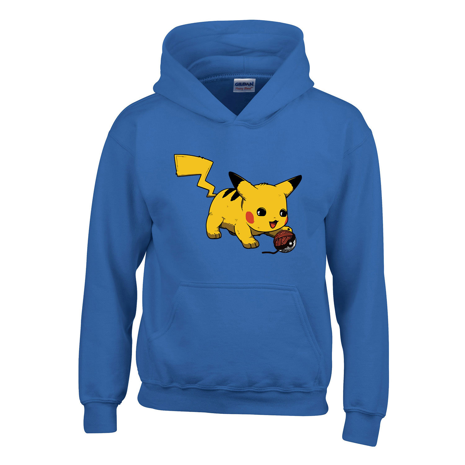 Pokemon Pikachu Macska Macskás Kék Gyerek Kapucnis Pulóver