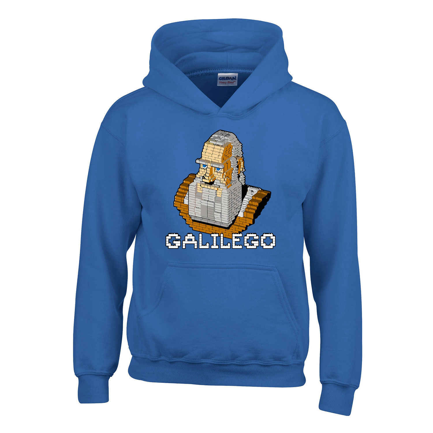 Humor Vicces Lego Galilei Kék Gyerek Kapucnis Pulóver