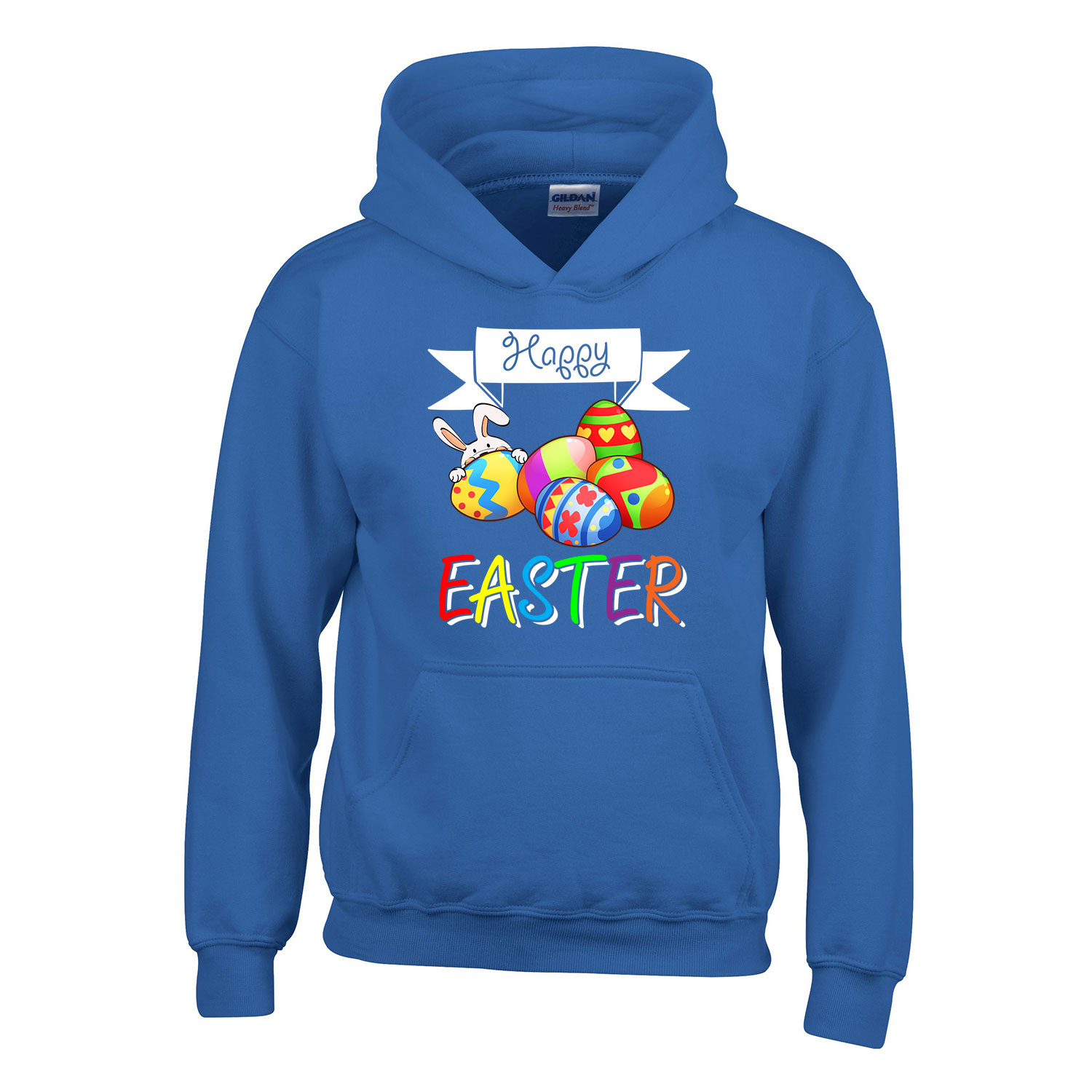 happy easter húsvét Kék Gyerek Kapucnis Pulóver