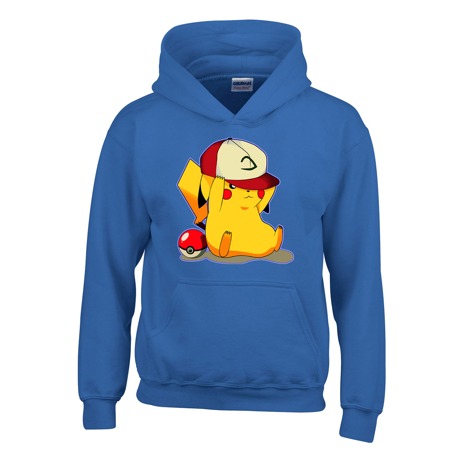 pokemon pikachu Kék Gyerek Kapucnis Pulóver