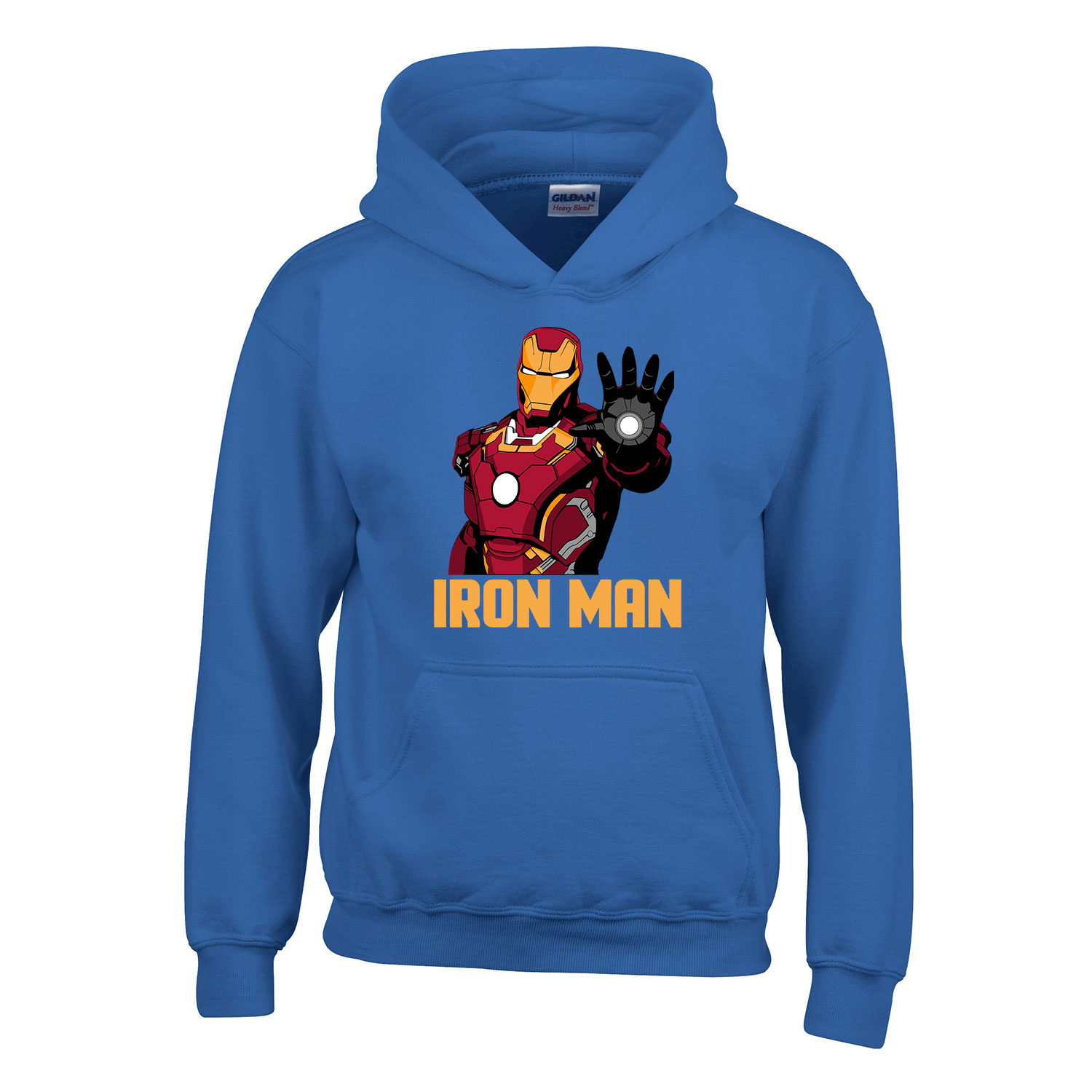 iron man vasember Kék Gyerek Kapucnis Pulóver