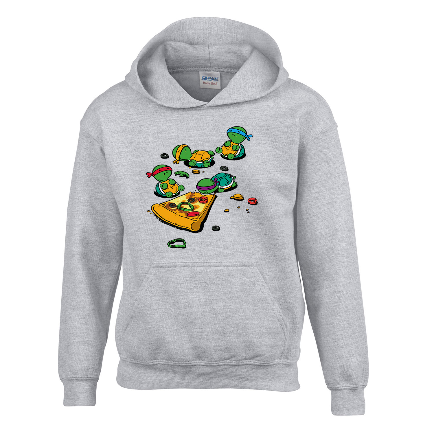 Tini Ninja Teknőcök TMNT Sportszürke Gyerek Kapucnis Pulóver