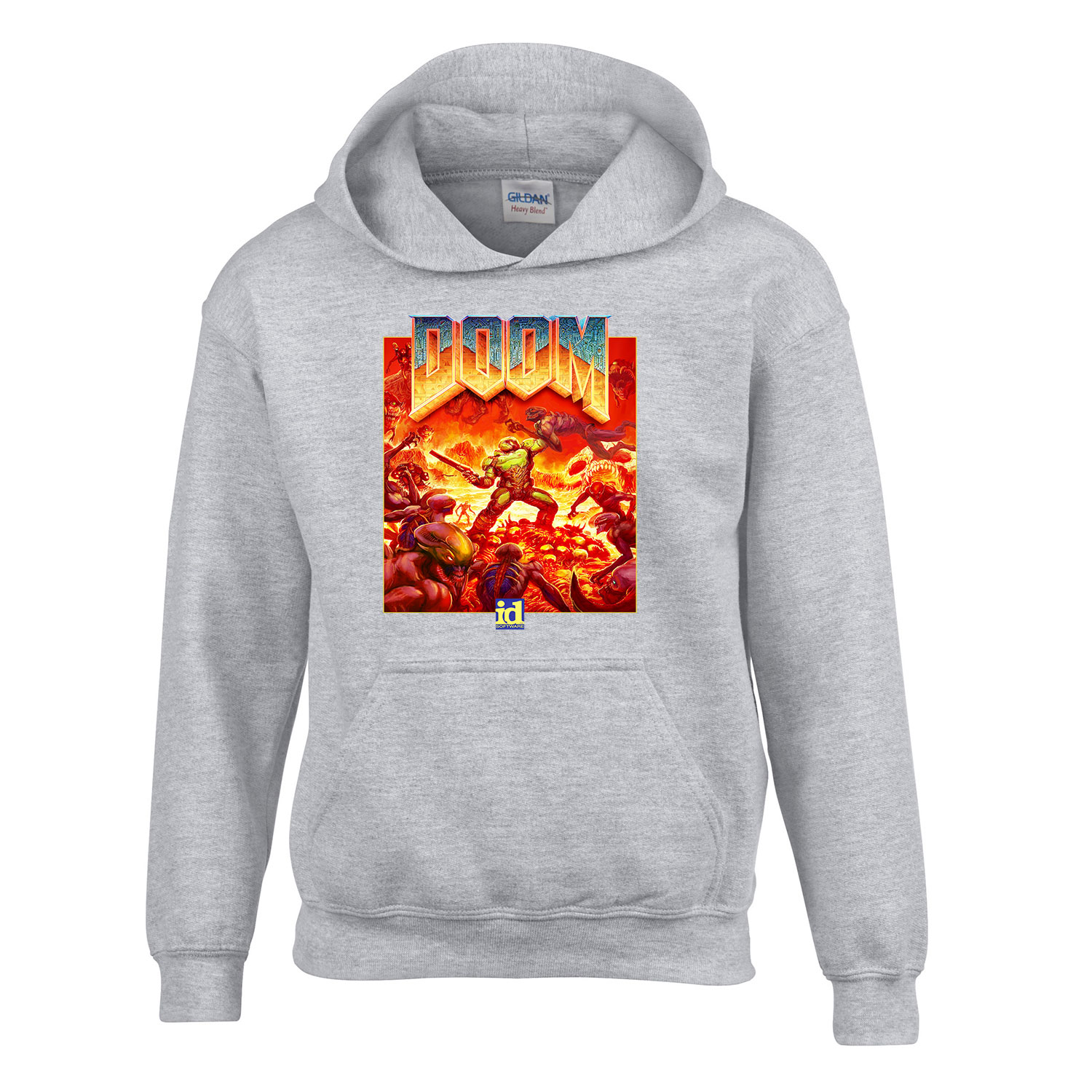 doom Sportszürke Gyerek Kapucnis Pulóver