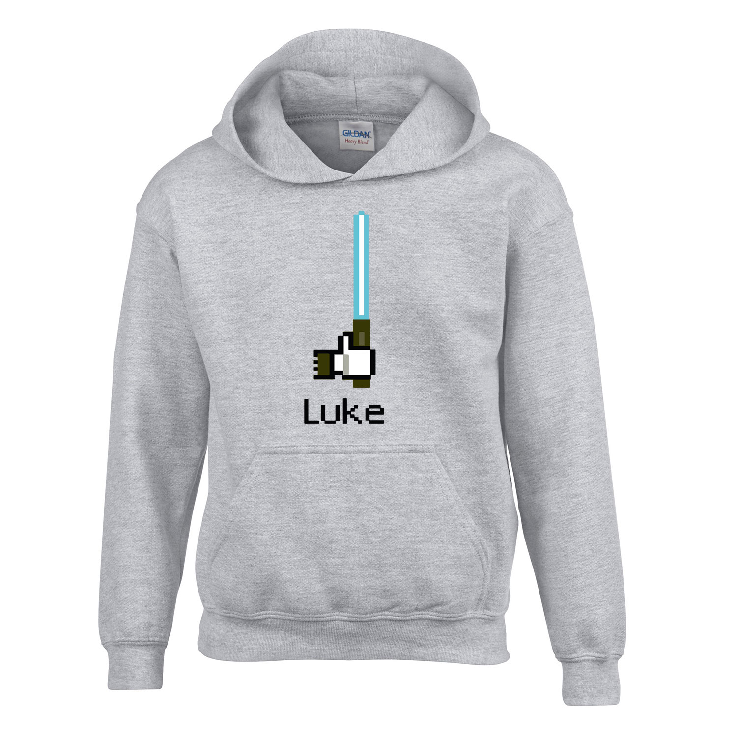 luke skywalker star wars facebook like humor Sportszürke Gyerek Kapucnis Pulóver