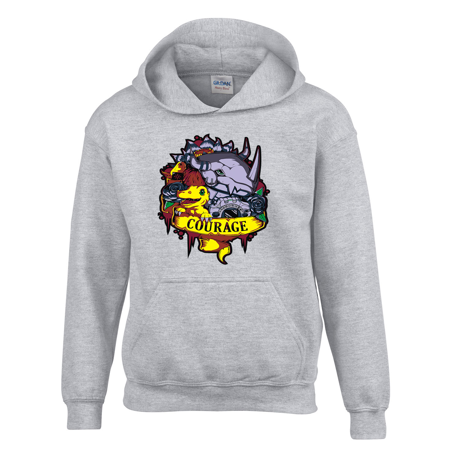 digimon agumon Sportszürke Gyerek Kapucnis Pulóver