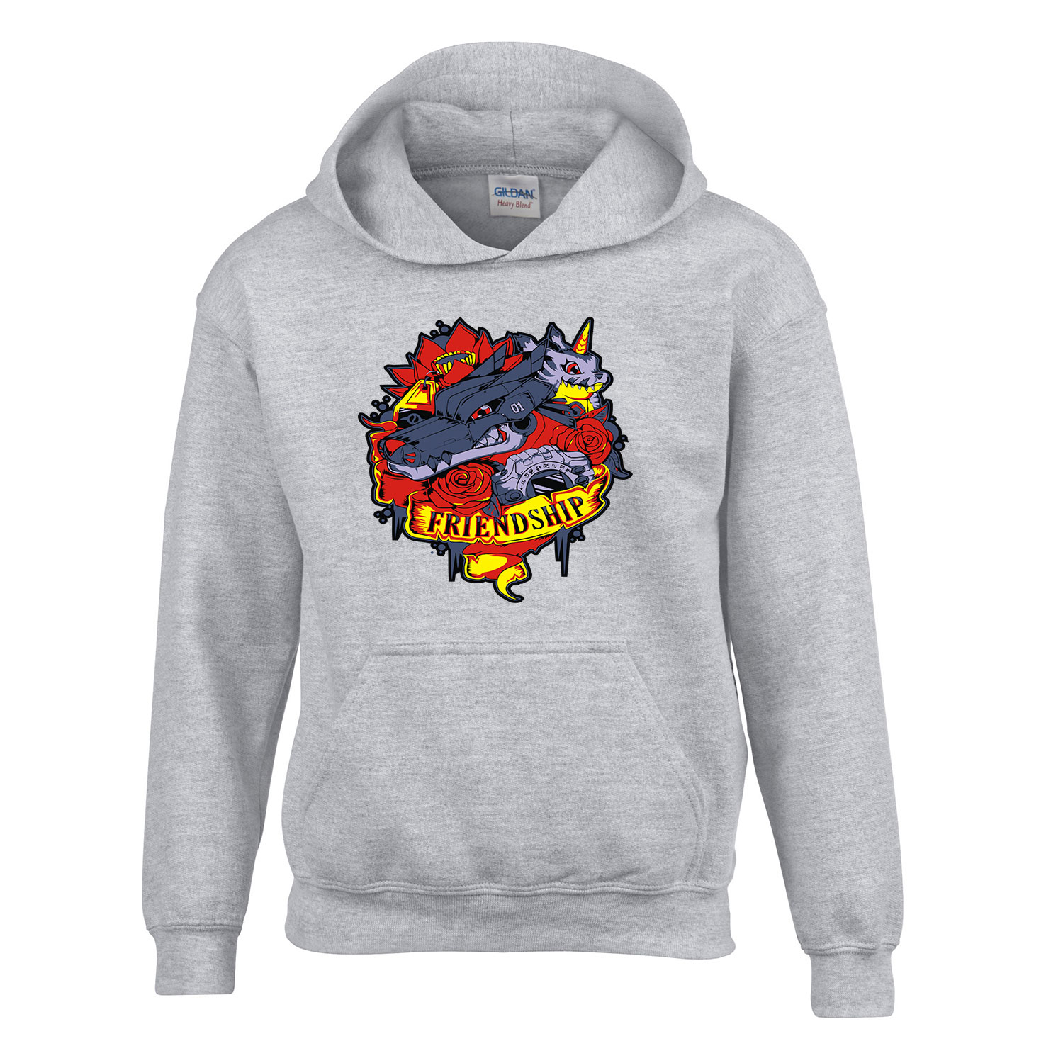 digimon gabumon Sportszürke Gyerek Kapucnis Pulóver