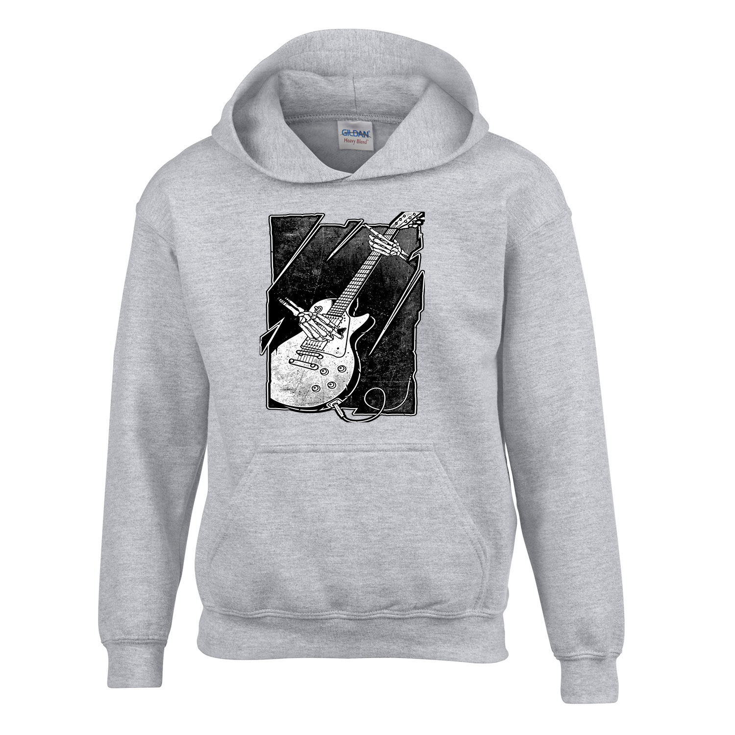 gitár gitáros Sportszürke Gyerek Kapucnis Pulóver