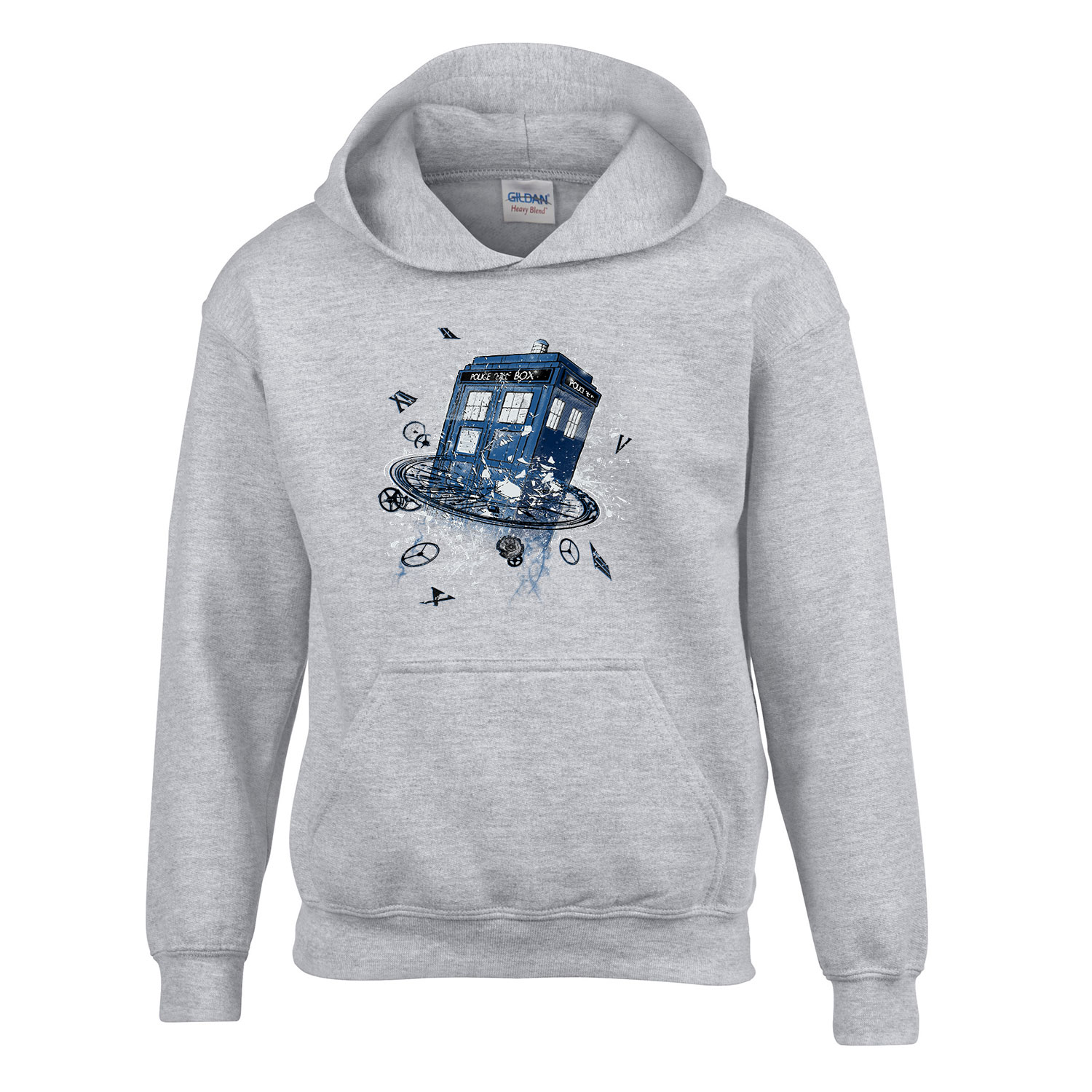 tardis dr who ki vagy doki Sportszürke Gyerek Kapucnis Pulóver