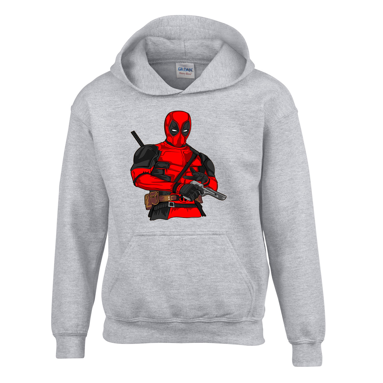 deadpool Sportszürke Gyerek Kapucnis Pulóver