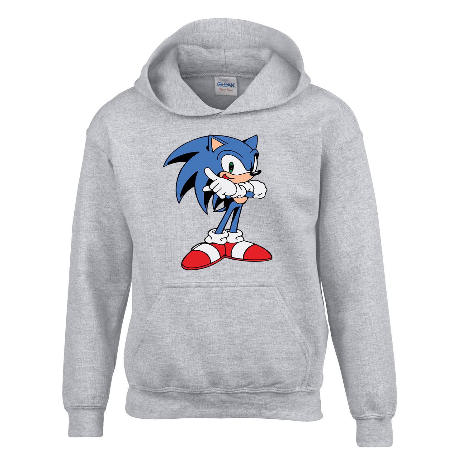 sonic Sportszürke Gyerek Kapucnis Pulóver