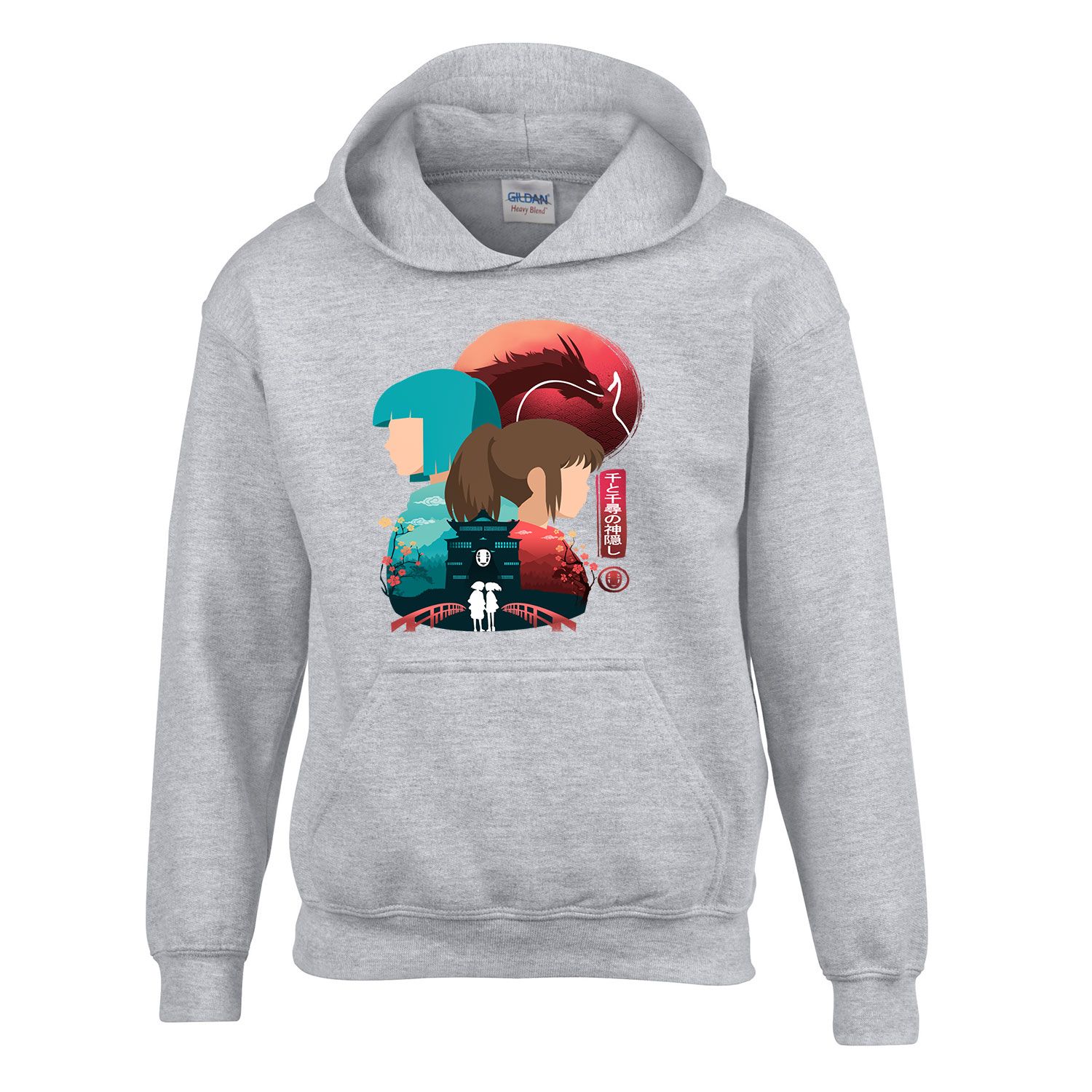 spirited away Sportszürke Gyerek Kapucnis Pulóver
