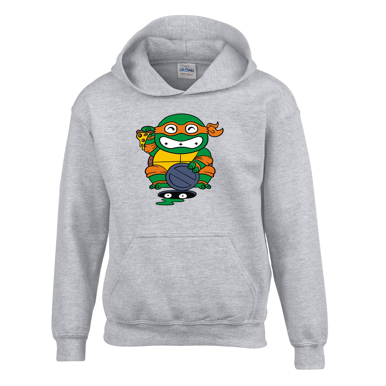 tini ninja teknőcök michelangelo Sportszürke Gyerek Kapucnis Pulóver