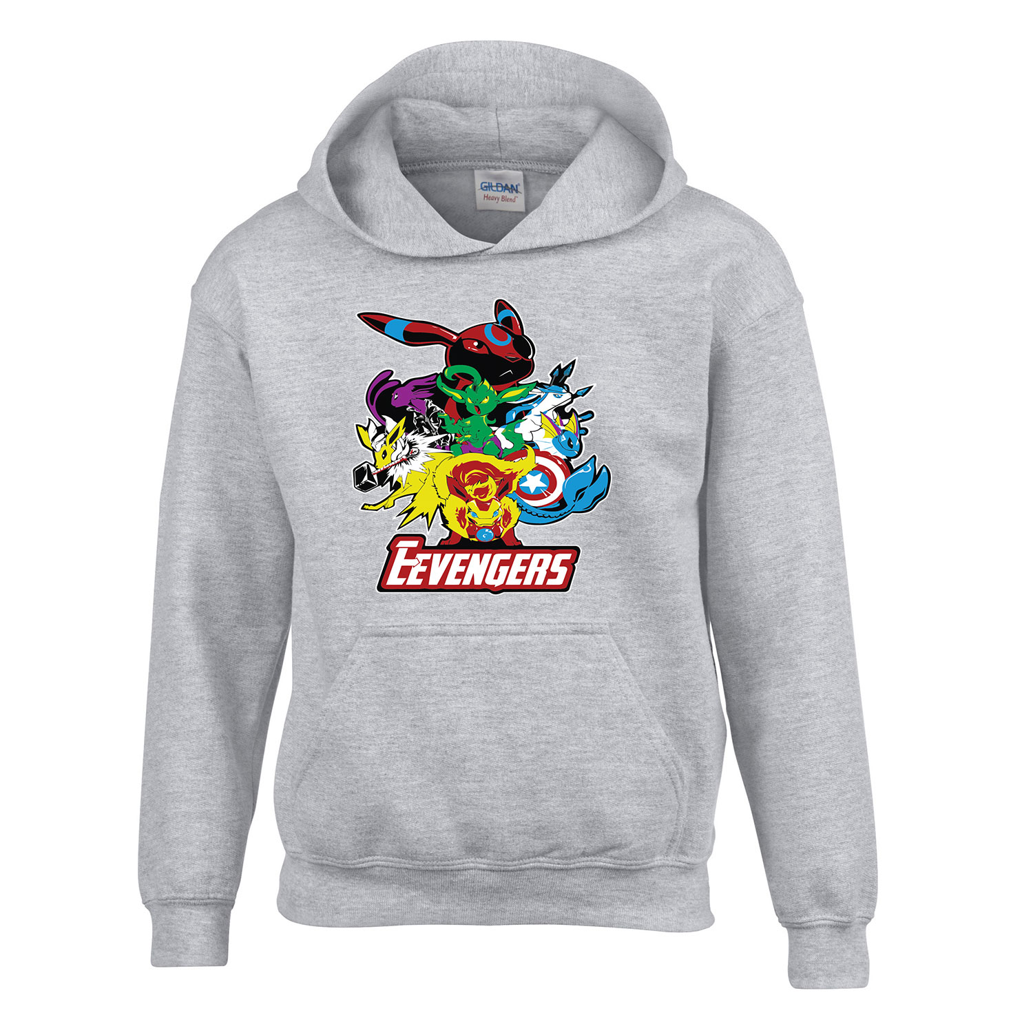pokemon eevee Sportszürke Gyerek Kapucnis Pulóver