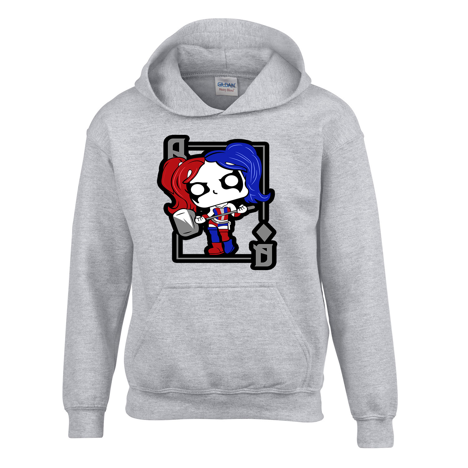 harley quinn Sportszürke Gyerek Kapucnis Pulóver