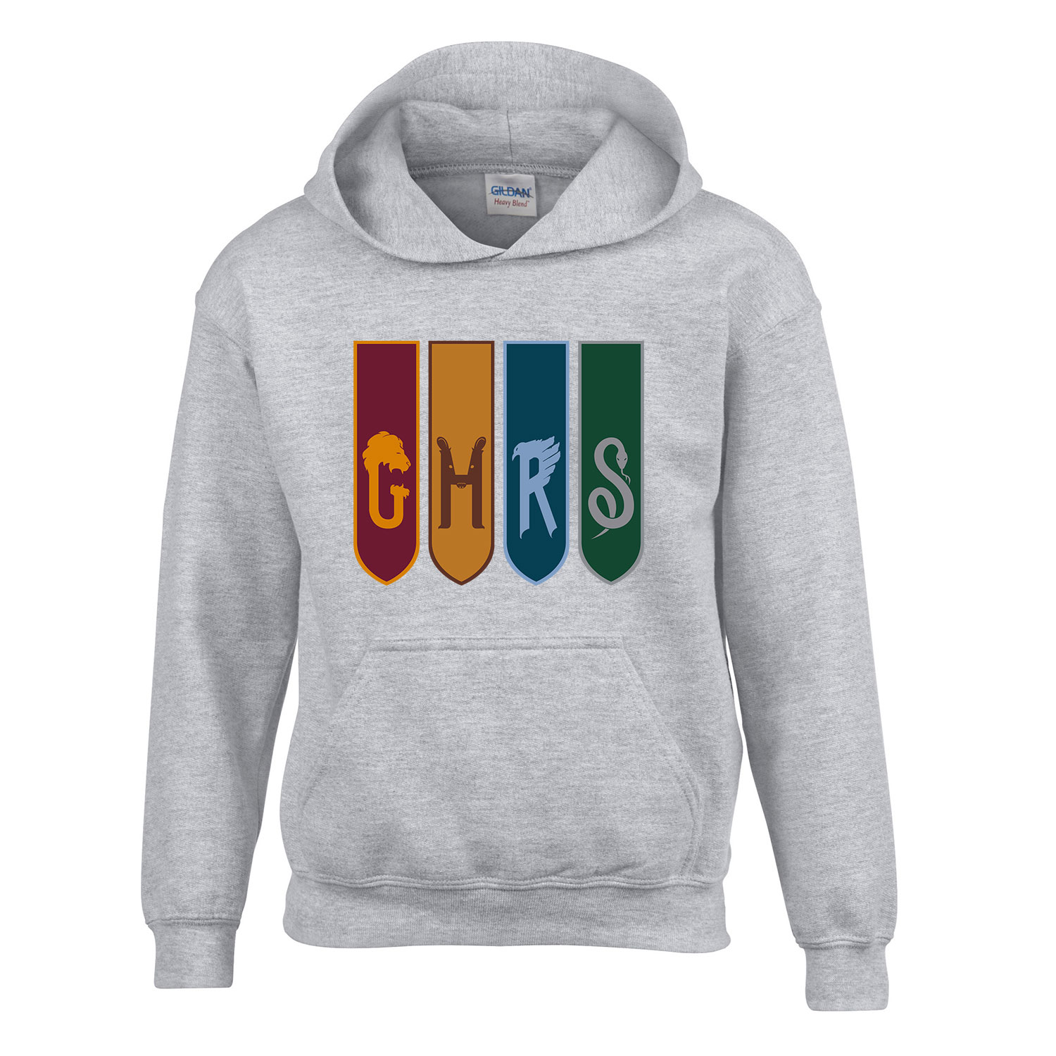 Harry Potter Hogwarts Házak Sportszürke Gyerek Kapucnis Pulóver