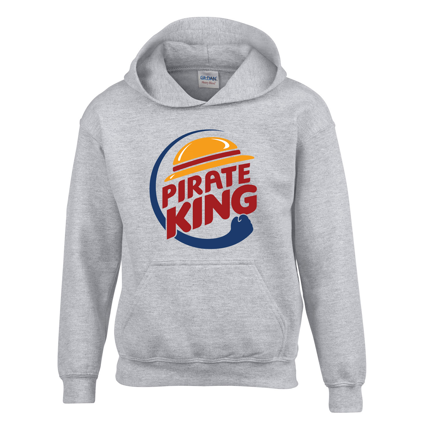 One Piece Pirate King Sportszürke Gyerek Kapucnis Pulóver